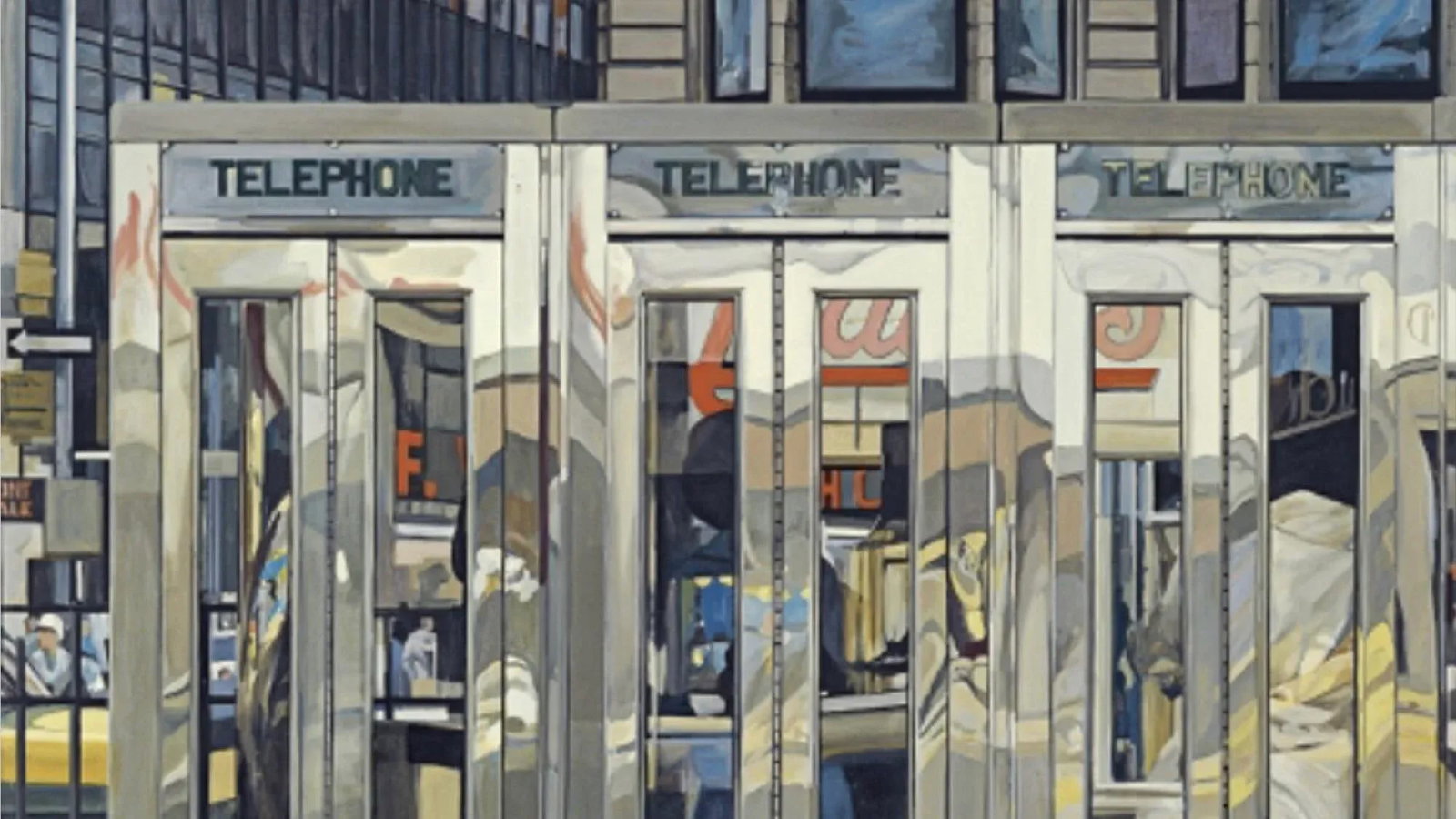 Richard Estes Photorealism 2007 Exhibition Lithograph Telephone Booths New York City, 1967. Spain - 3