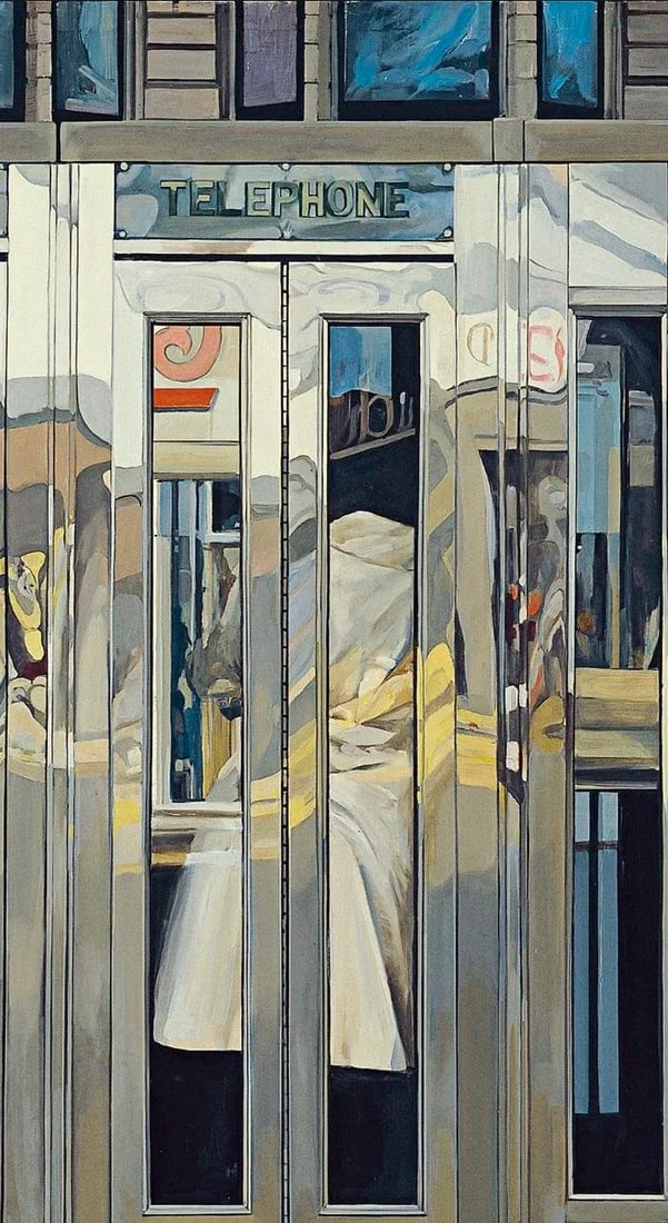 Richard Estes Photorealism 2007 Exhibition Lithograph Telephone Booths New York City, 1967. Spain - 7