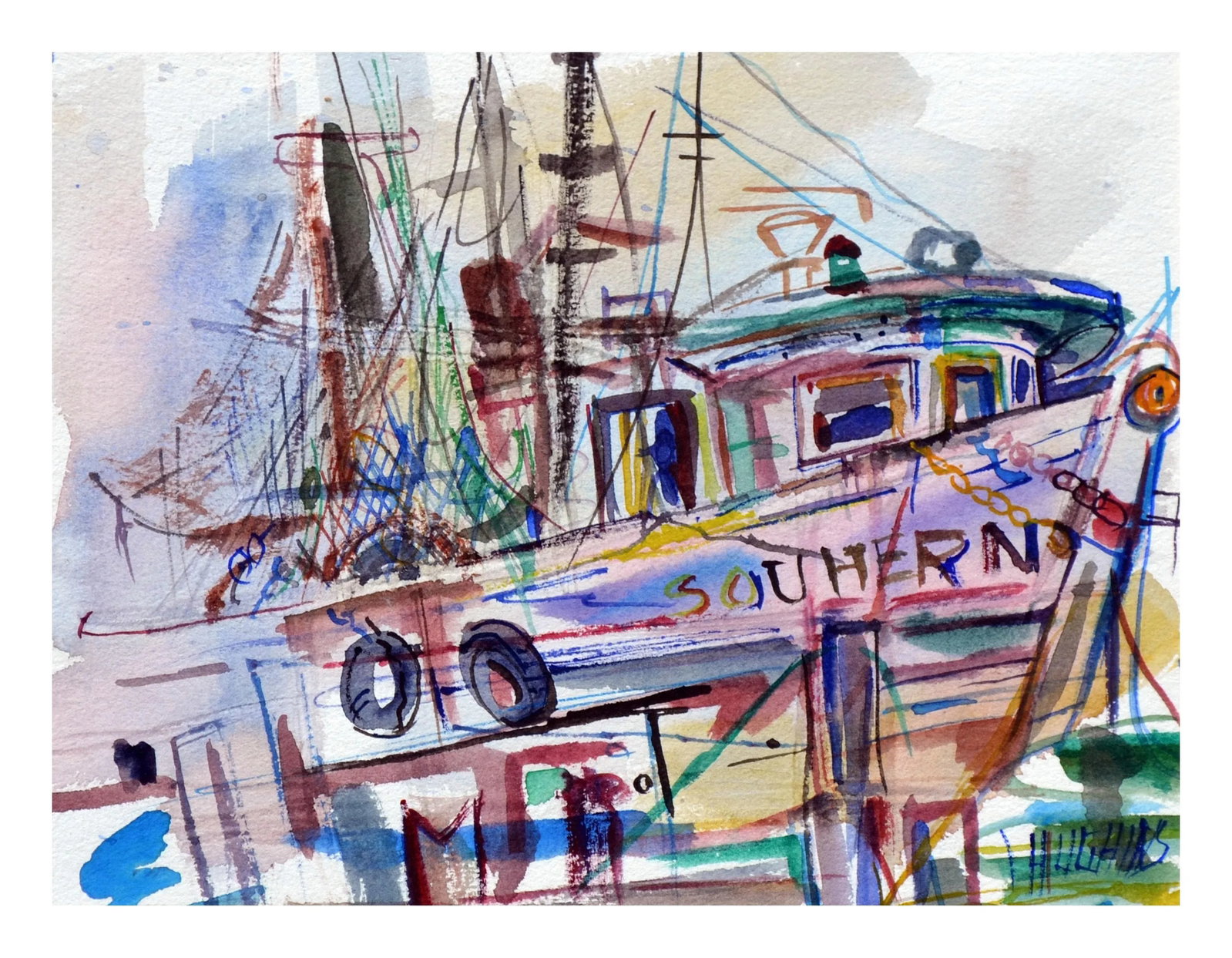 The Fishing Boat by Virginia J Hughins - 2