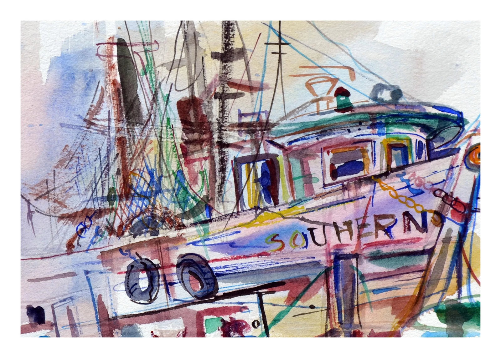 The Fishing Boat by Virginia J Hughins - 3