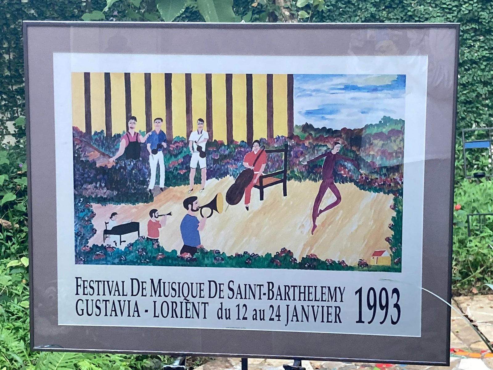Festival De Musique De Saint-Barthelemy 1993 Original Litho Exhibition Poster Framed - 3