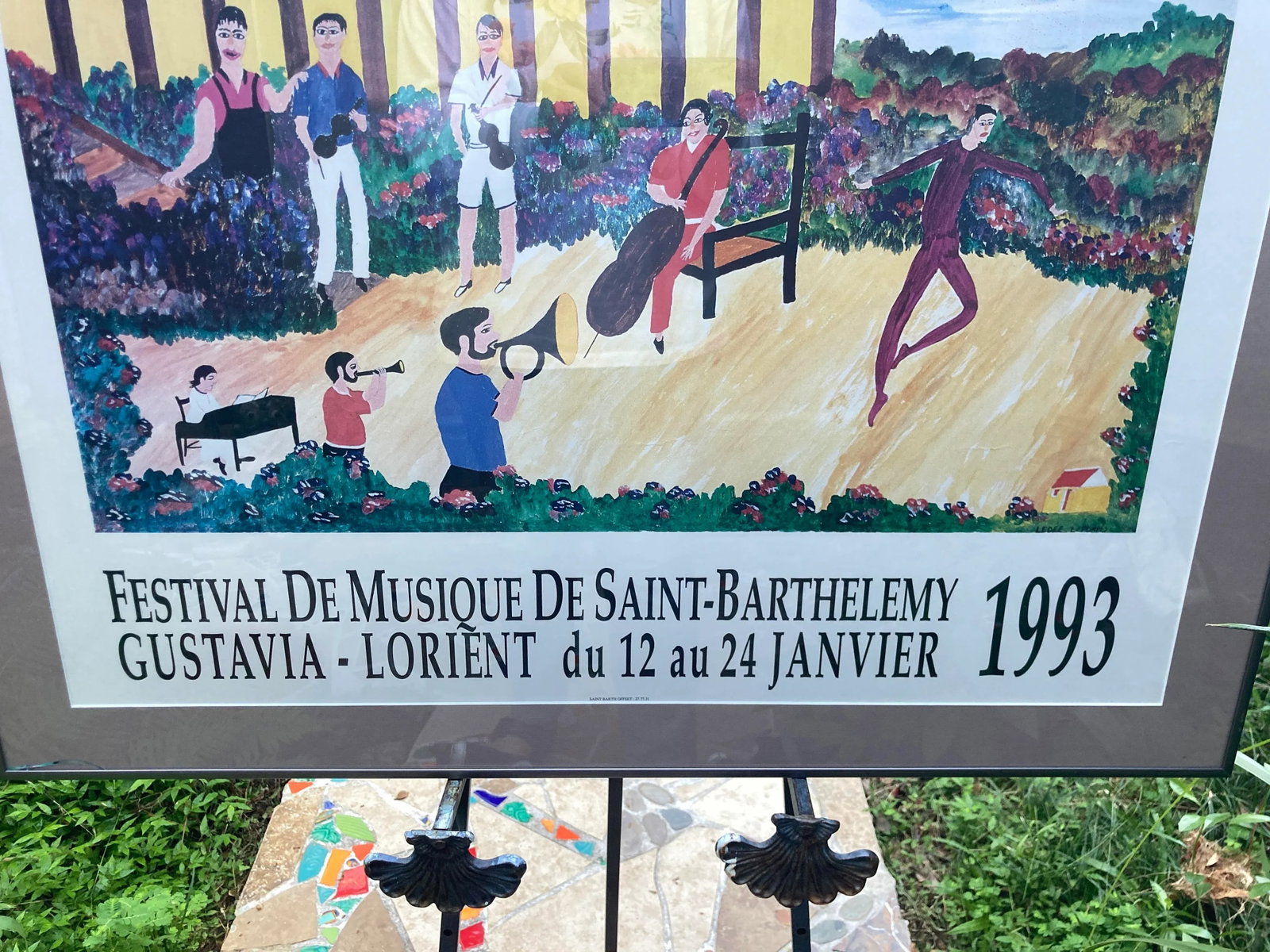 Festival De Musique De Saint-Barthelemy 1993 Original Litho Exhibition Poster Framed - 4