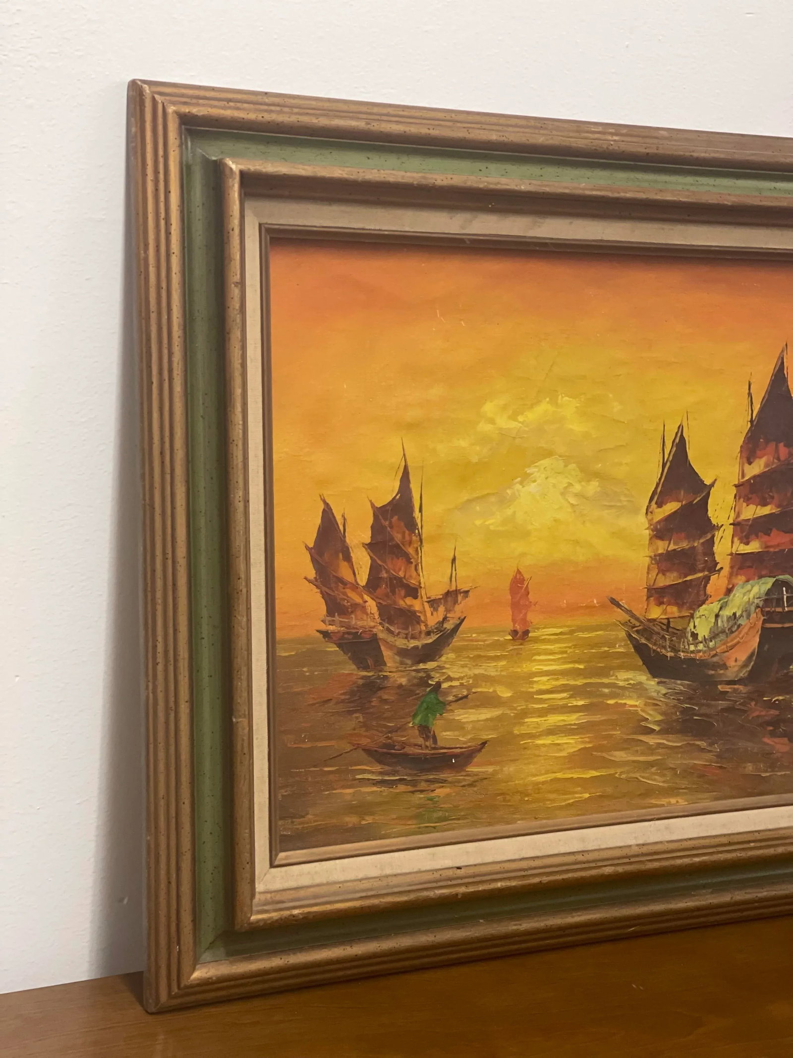 Vintage Signed Mid Century Modern Scenic Painting, Canvas. - 3