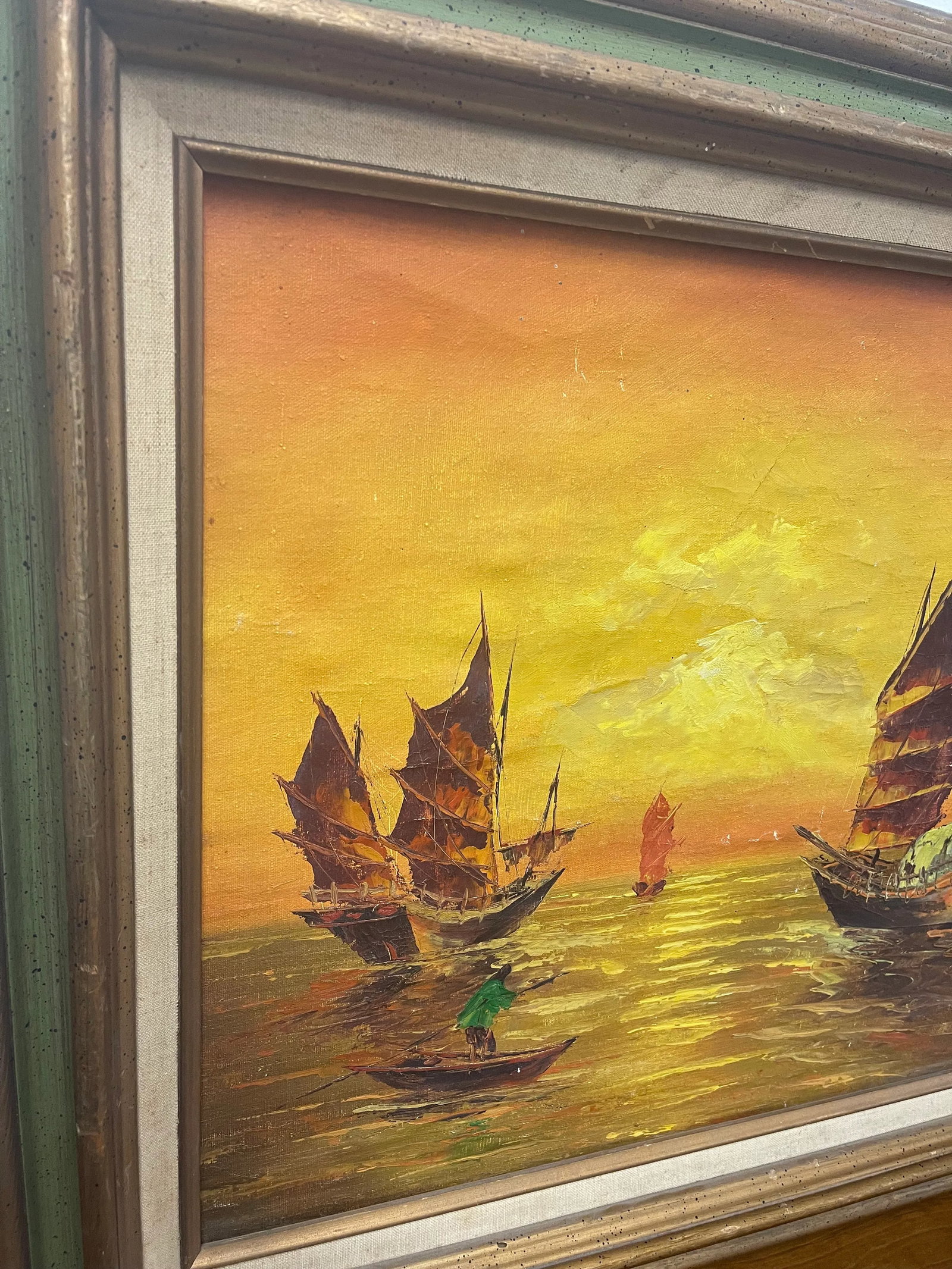 Vintage Signed Mid Century Modern Scenic Painting, Canvas. - 6