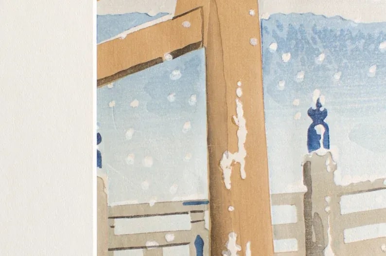 Vintage Framed Signed Original Tomikichiro Tokuriki Woodblock Print - 4