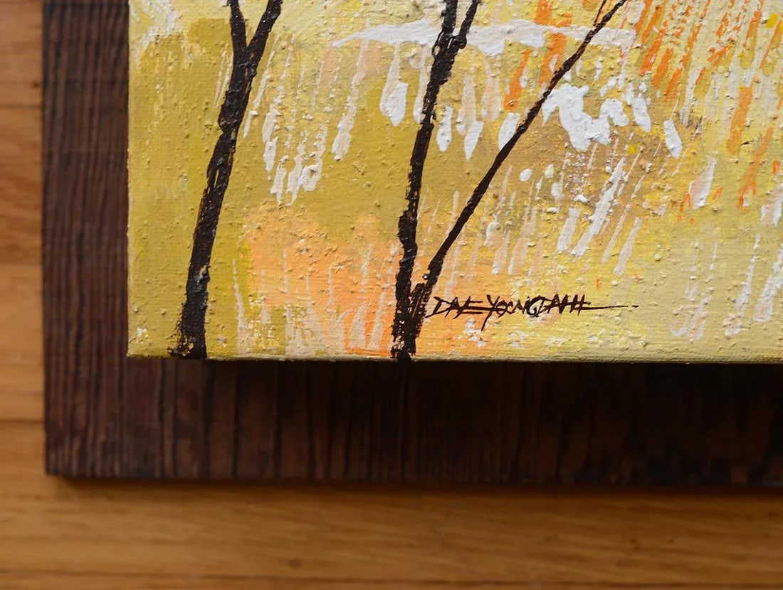 Unique Vintage 1970s Signed 3d Box Landscape Painting - 6