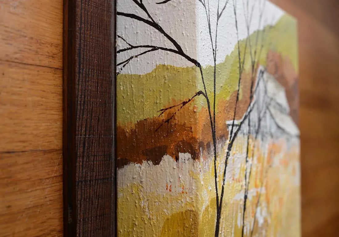 Unique Vintage 1970s Signed 3d Box Landscape Painting - 7