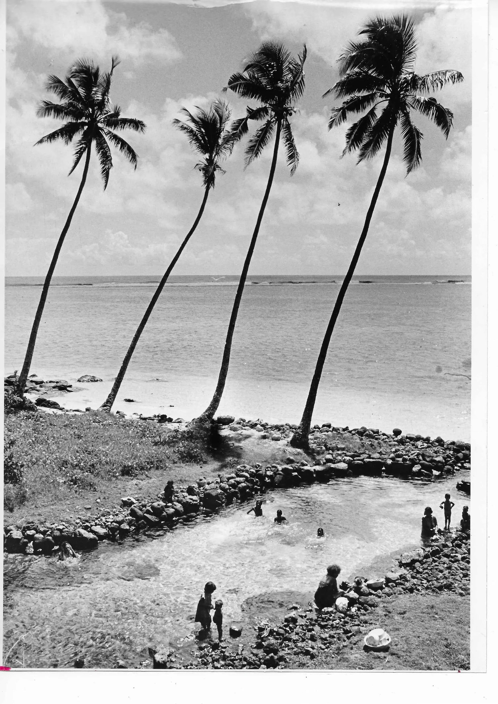 1973 Samoa Tropical Island Black & White Photograph - 2