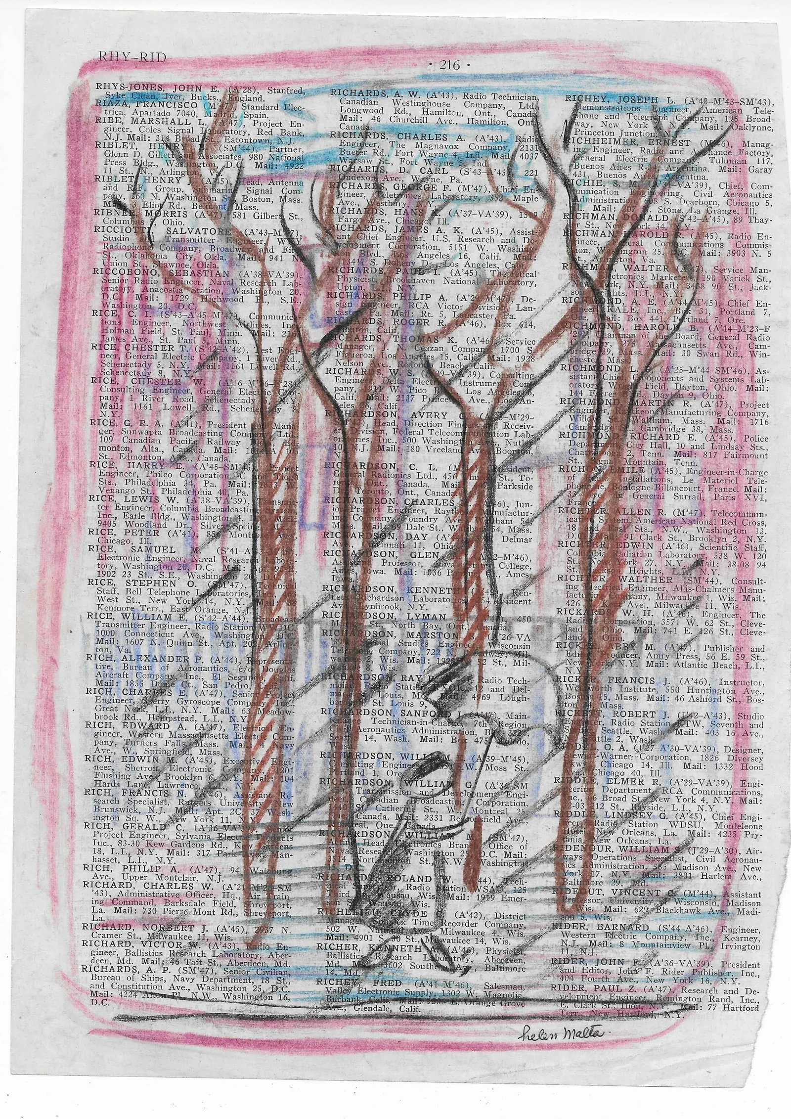 1950s Helen Malta Stormy Forest Landscape - 2