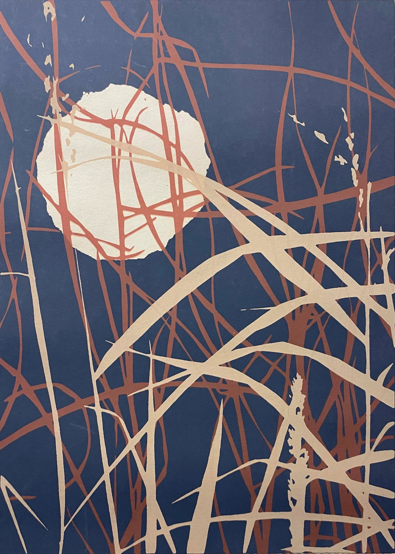 1970s Michael Joe Helton Night Moon Serigraph - 3