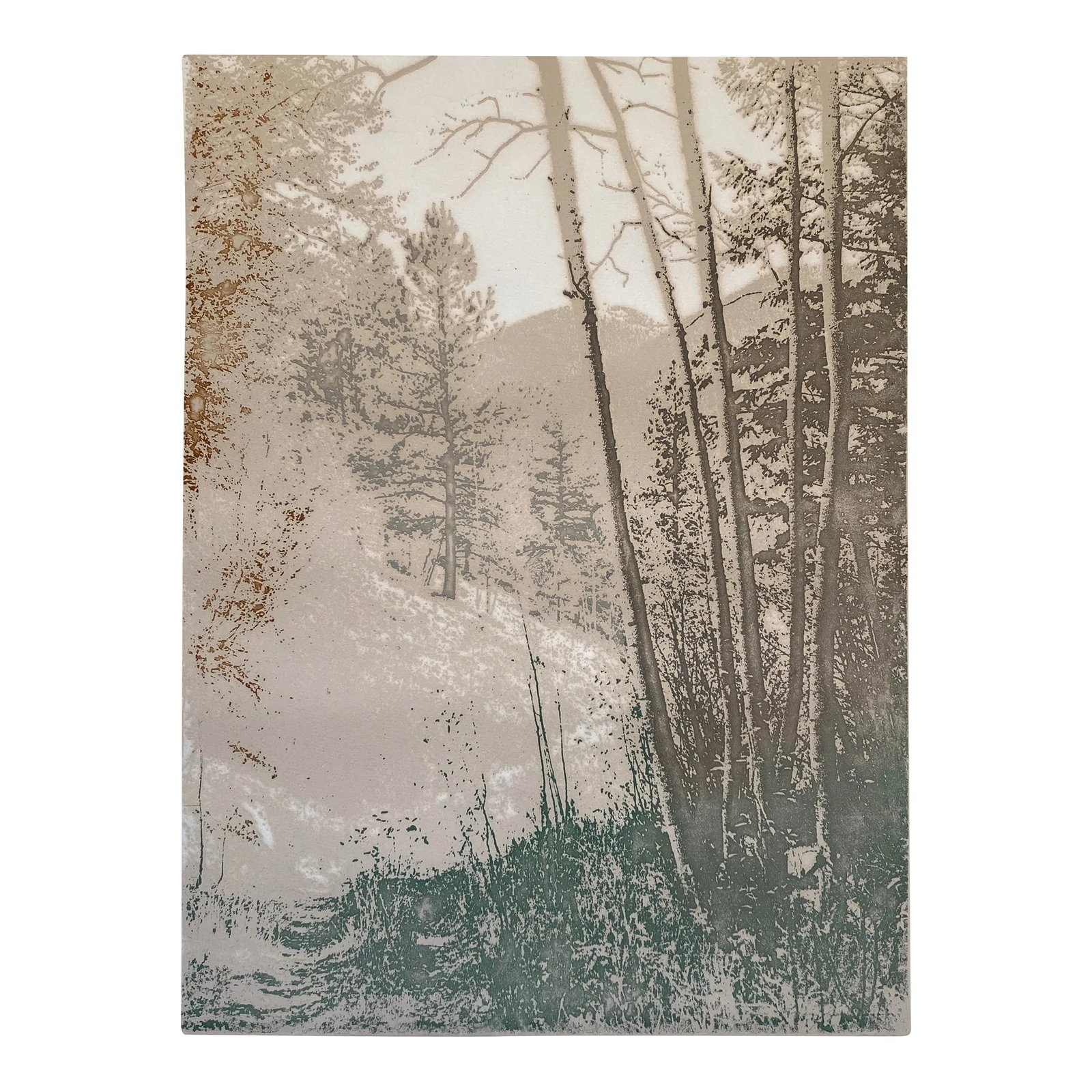1970s Paula Crane Peaceful Valley Embossed Etching (1 of 3)