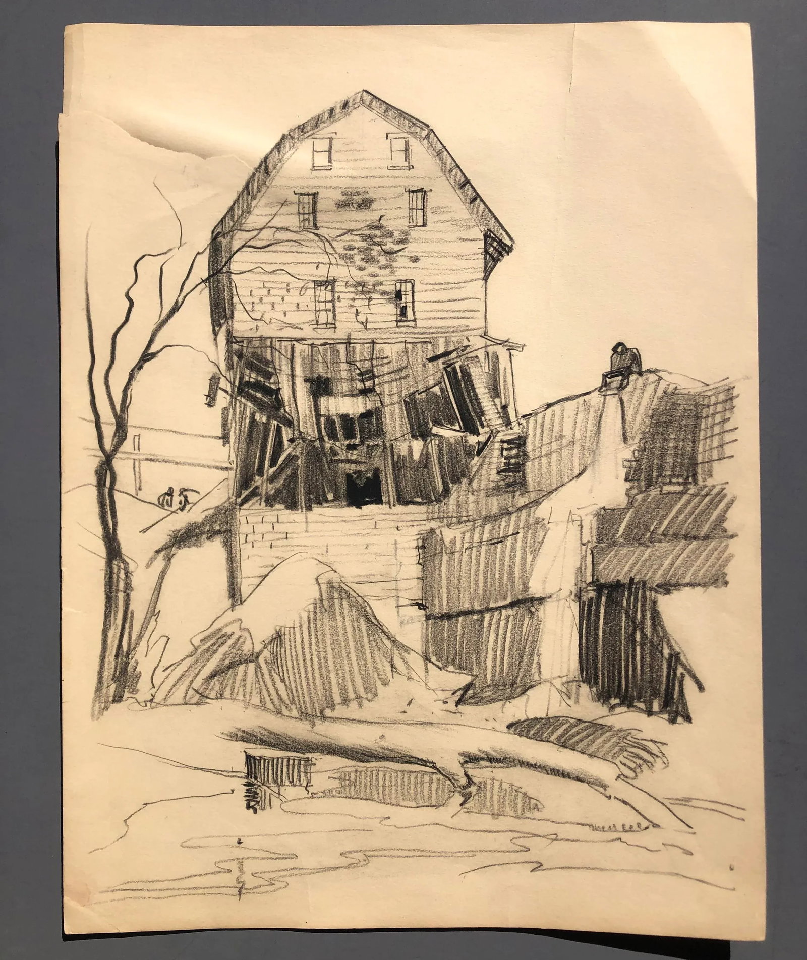 1930s Norman Kent Mill Drawing - 2