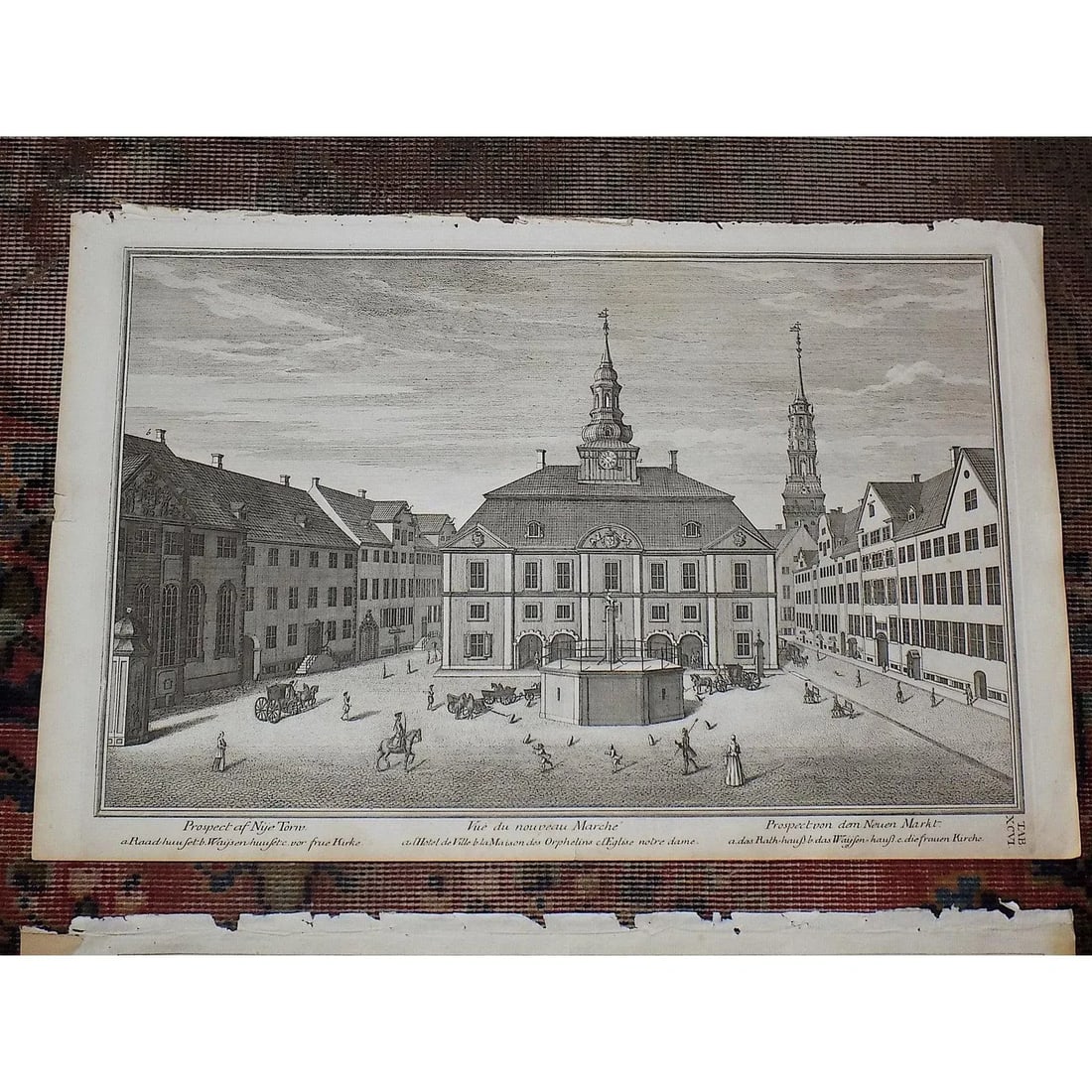 Authentic Antique 18th C. Imperial Folio Architectural Facade & Landscape Copperplate Engravings - A - 2