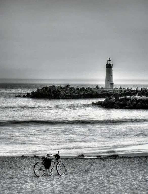 Lighthouse & Bicycle by Richard Singer - 2