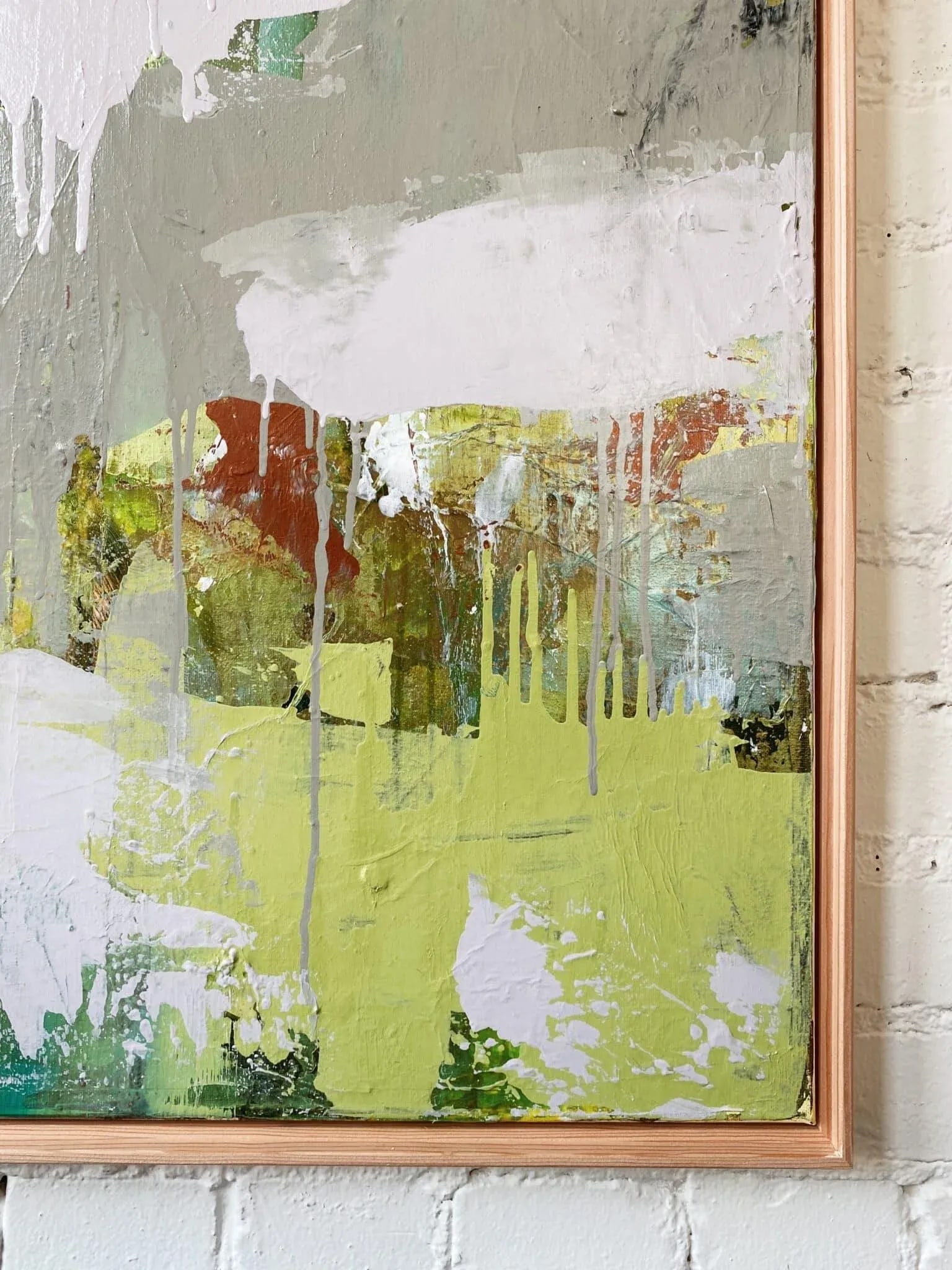 "Changing Leaves and Cloudy Sky" 2022 Framed Painting by Jessalin Beutler - 2
