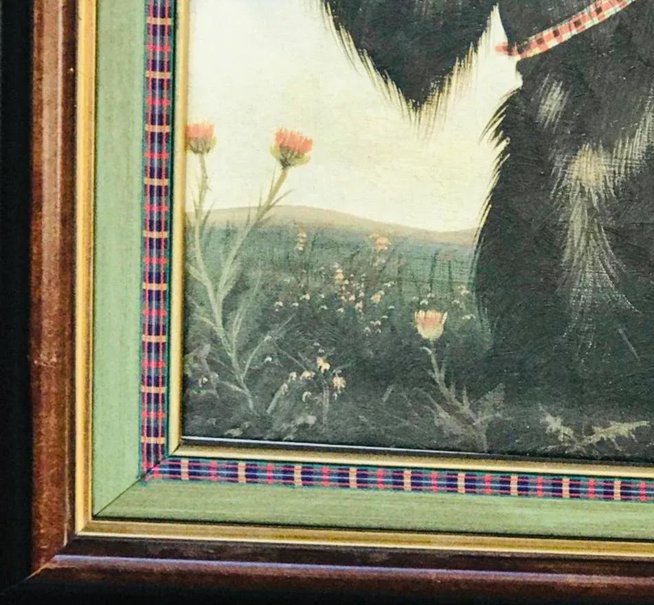 1970s Scottie Scottish Terrier Dog Portrait Oil Painting by Paul Stagg Signed & Framed - 5