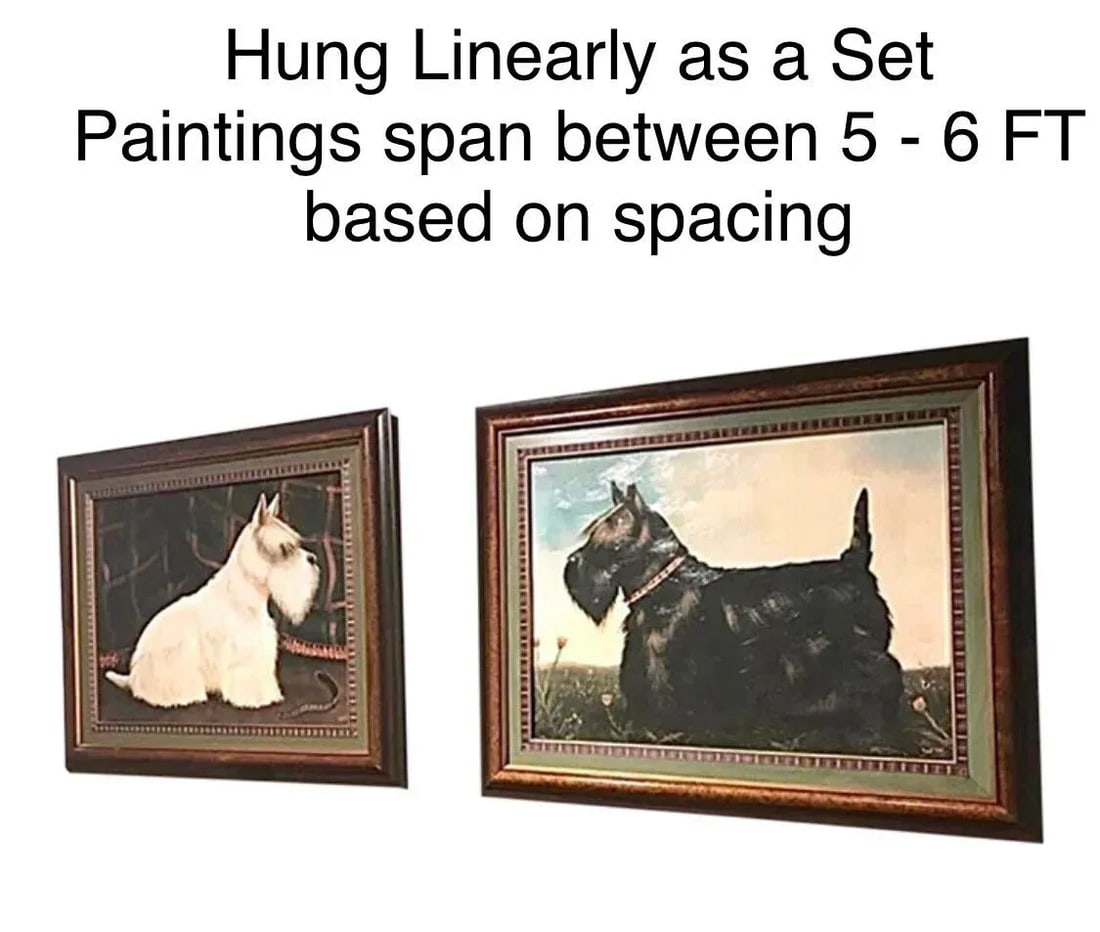 1970s Scottie Scottish Terrier Dog Portrait Oil Painting by Paul Stagg Signed & Framed - 9