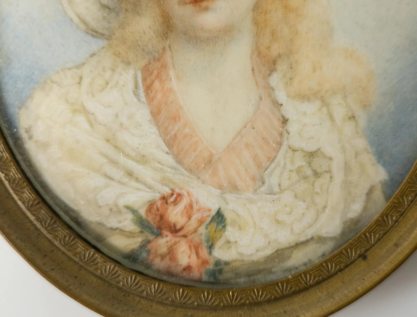 Late 19th Century Fine French Miniature Portrait of a Lady - 3