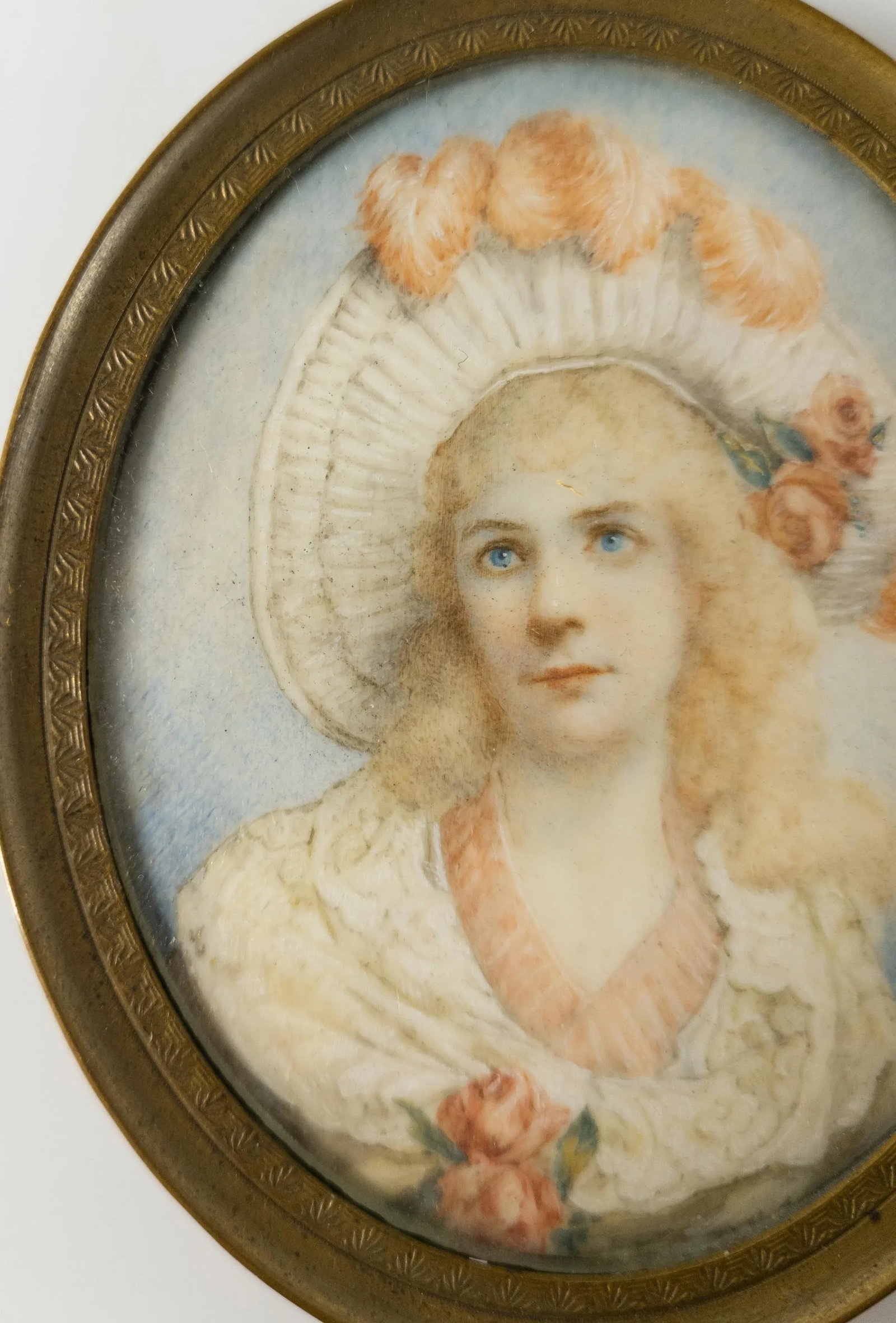 Late 19th Century Fine French Miniature Portrait of a Lady - 4