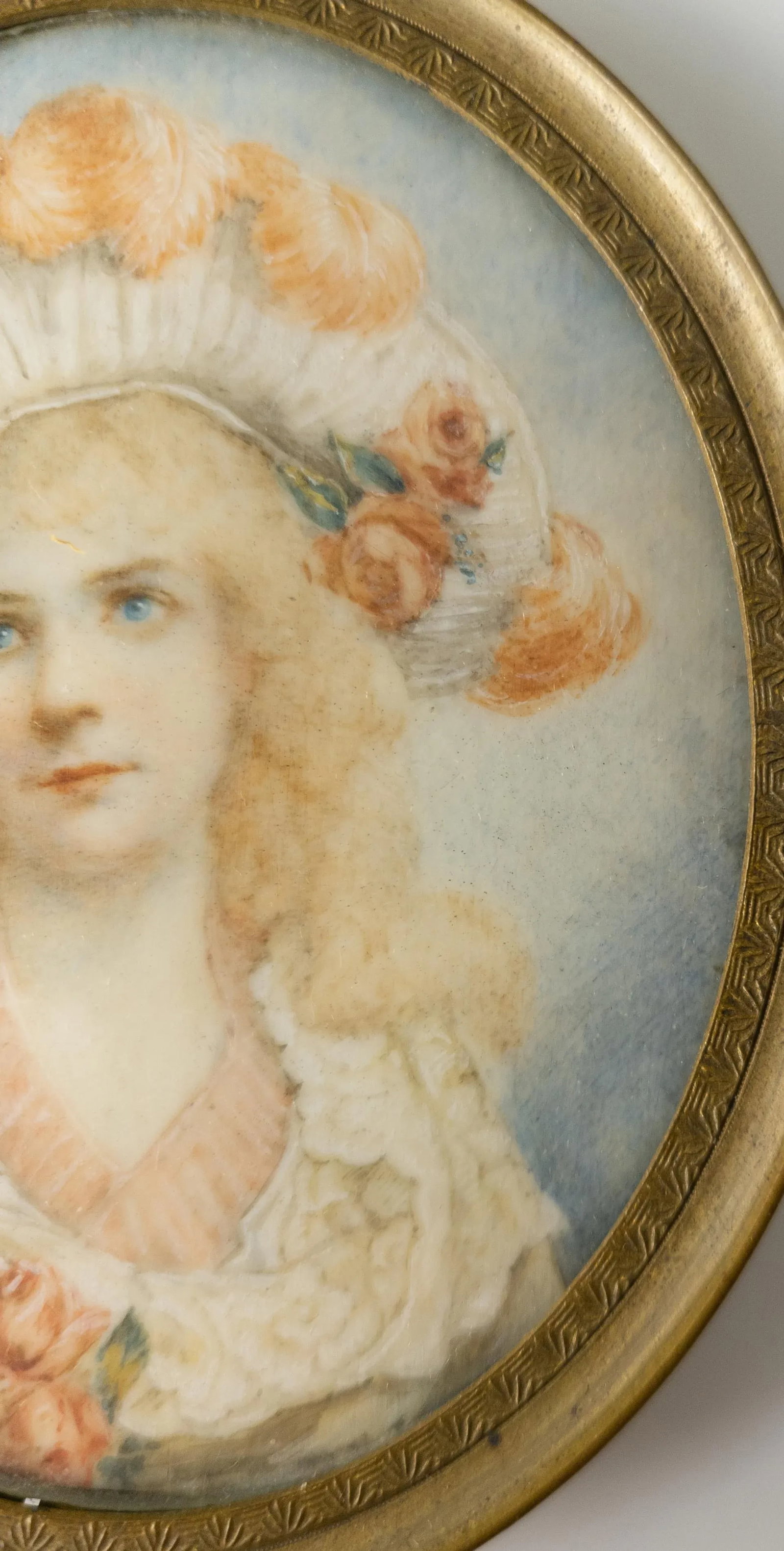 Late 19th Century Fine French Miniature Portrait of a Lady - 5