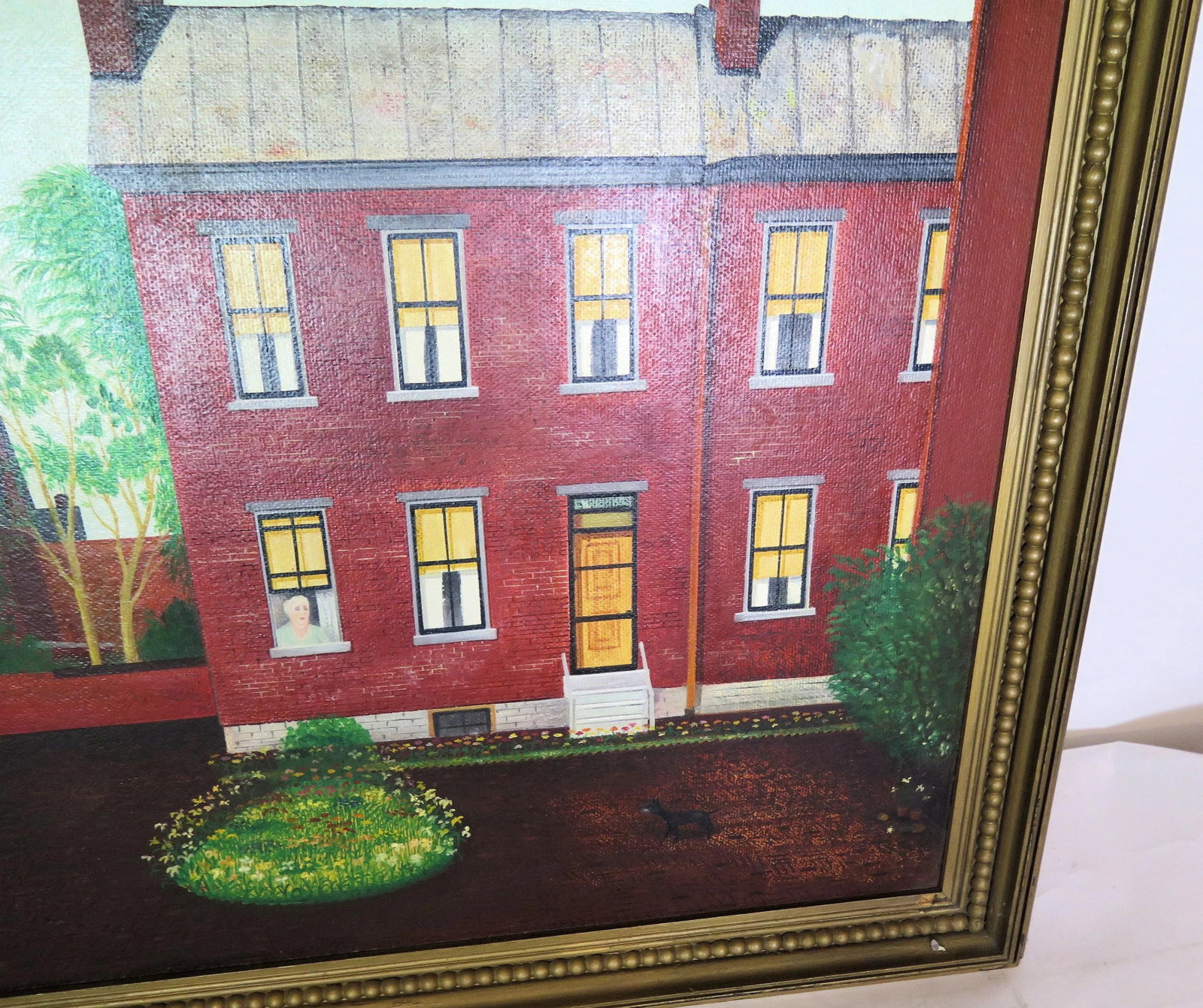 L.S.Lowry Style English Terraced House Acrylic Painting on Birch Board - 3