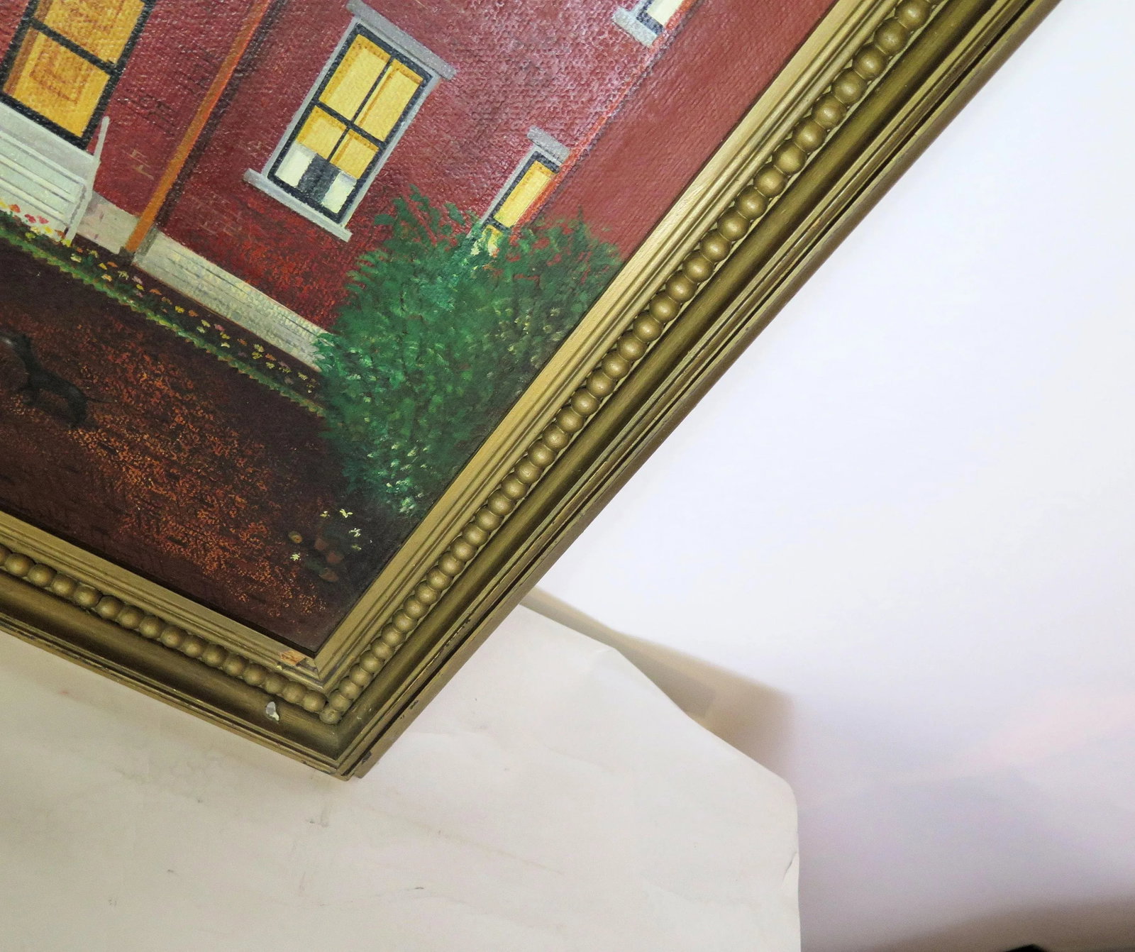 L.S.Lowry Style English Terraced House Acrylic Painting on Birch Board - 6