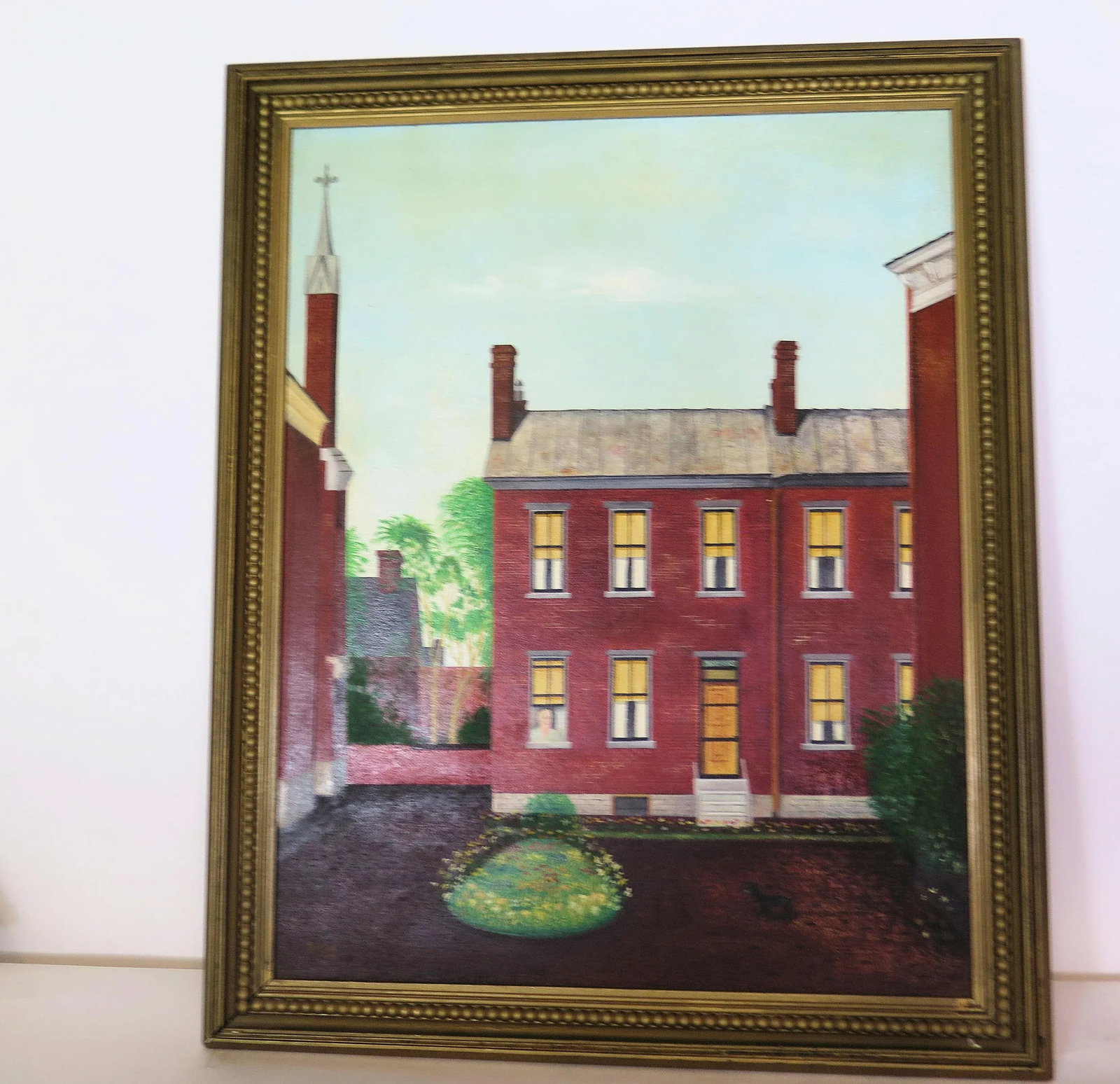 L.S.Lowry Style English Terraced House Acrylic Painting on Birch Board - 8