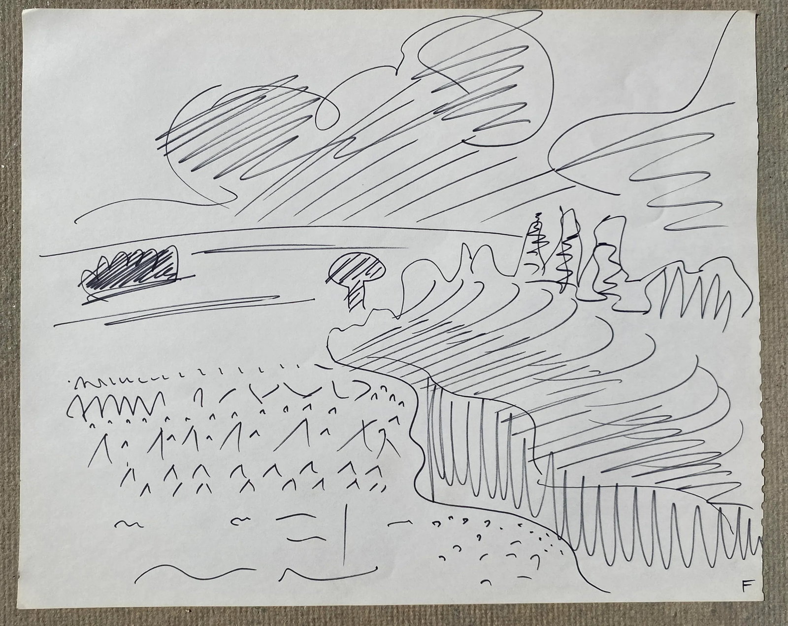 1960s Frank Wallace Modern Rocky Seascape - 2