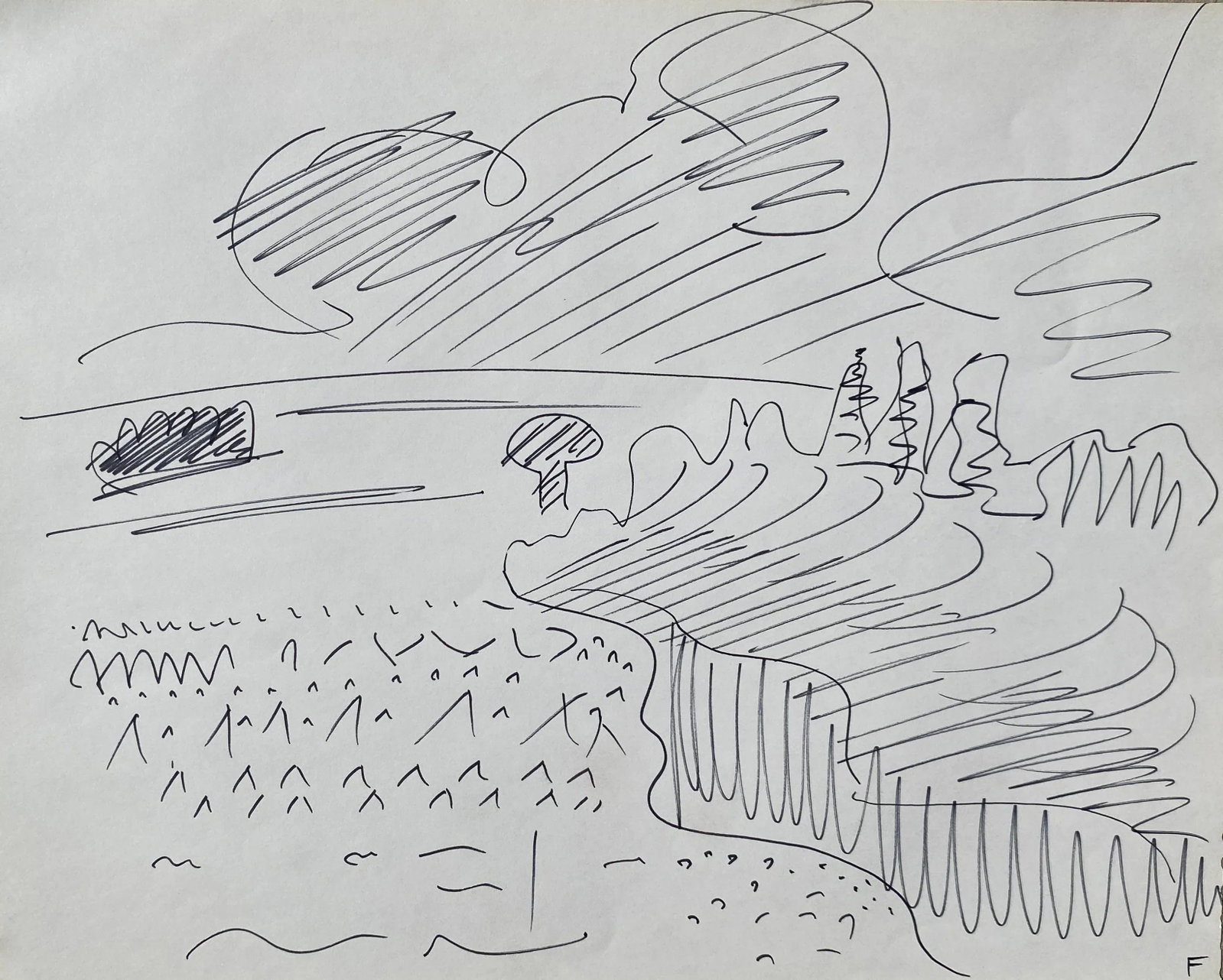 1960s Frank Wallace Modern Rocky Seascape - 3