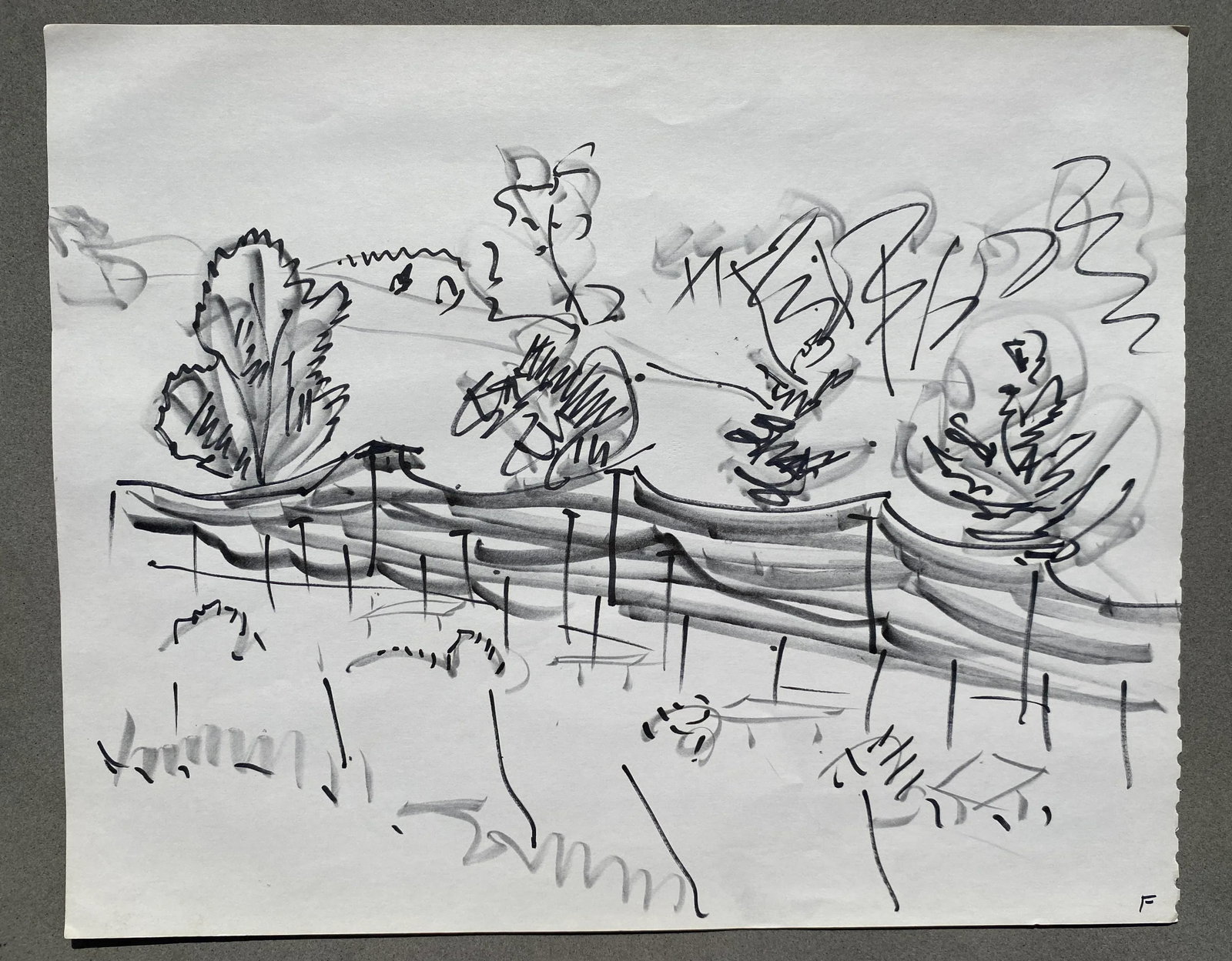 Frank Wallace Vermont Landscape Drawing - 2