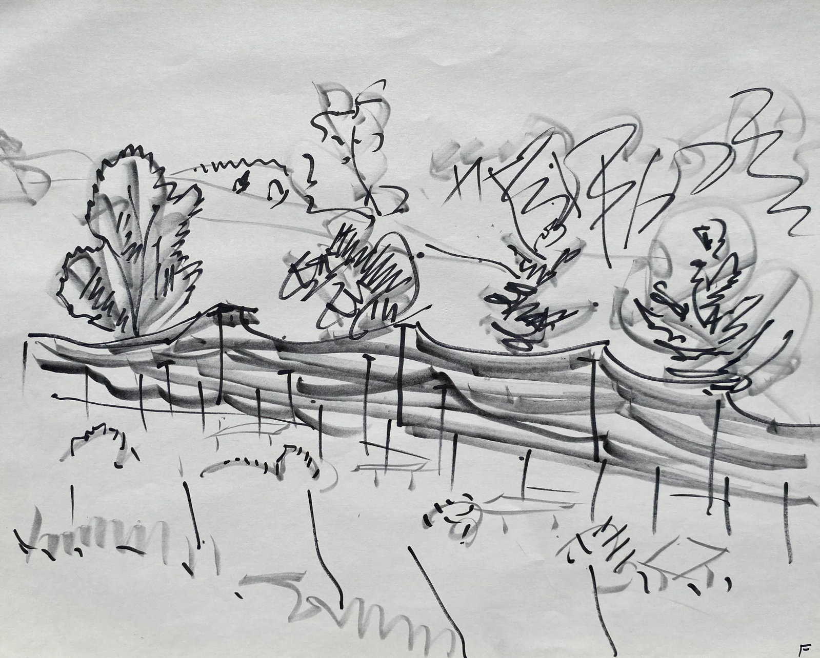 Frank Wallace Vermont Landscape Drawing - 3