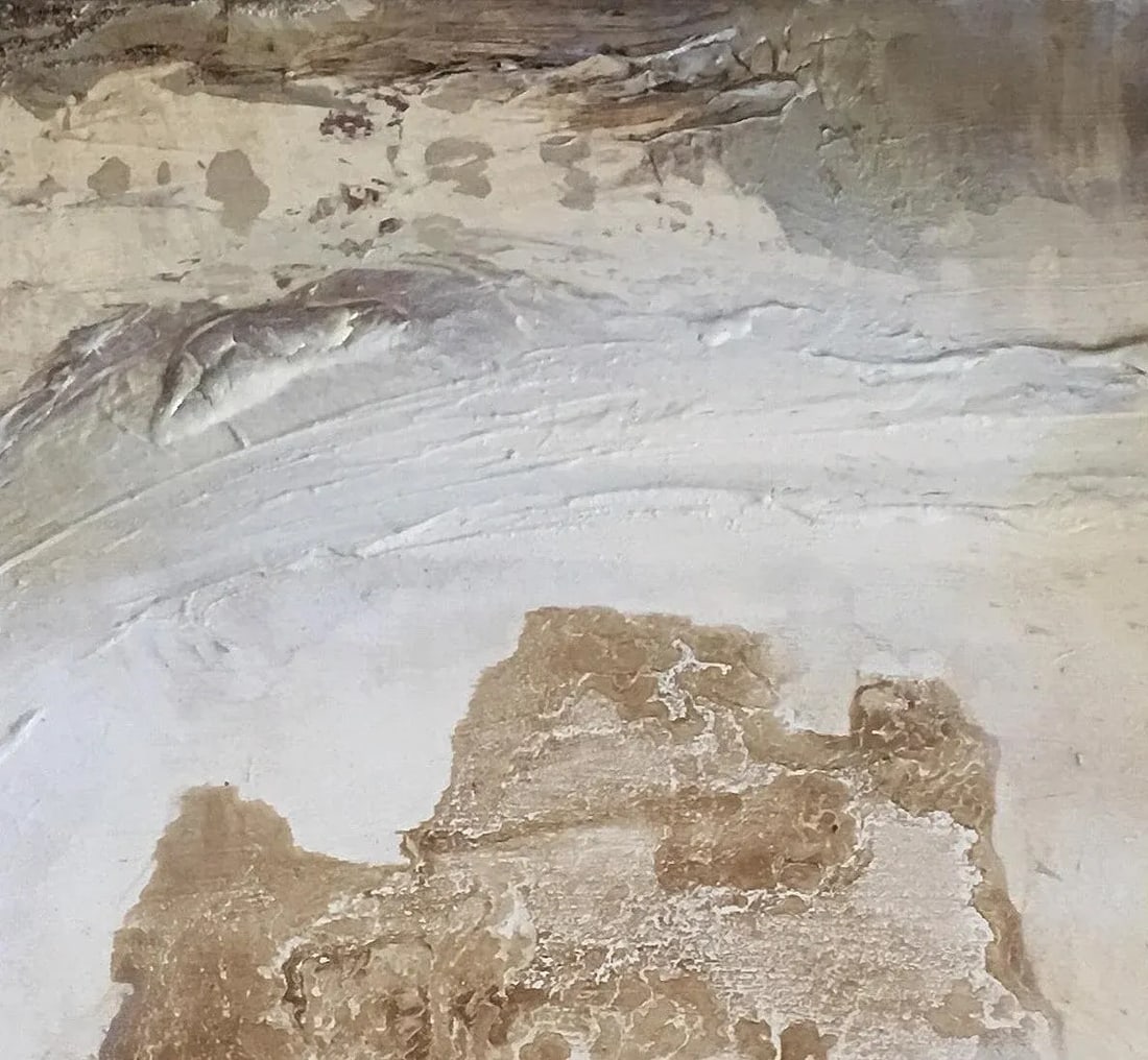 "Portal (#9 in Series)" Original Abstract Modern Neutral Art Metallic Landscape Painting - 4