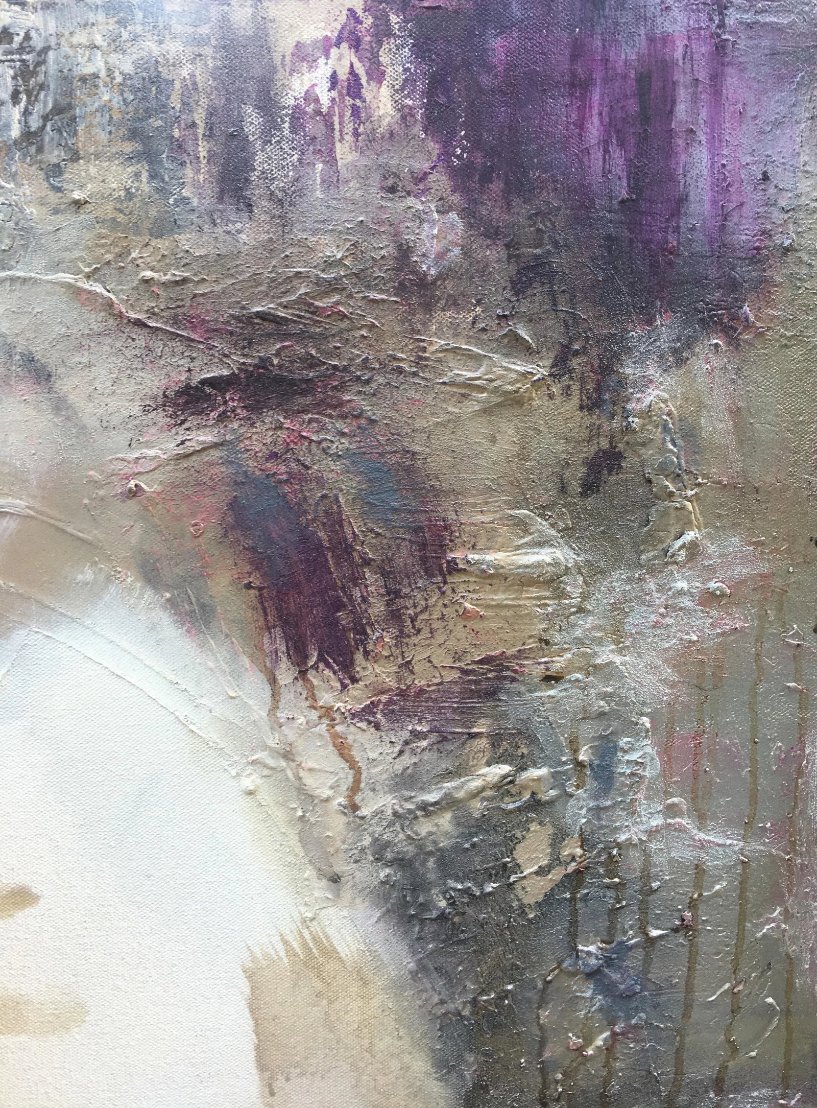 "Portal (#6 in Series)" Original Abstract Modern Purple Art Landscape Painting - 3