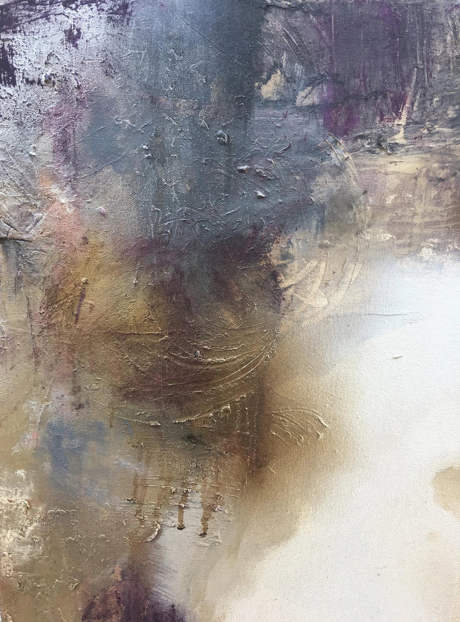 "Portal (#6 in Series)" Original Abstract Modern Purple Art Landscape Painting - 7