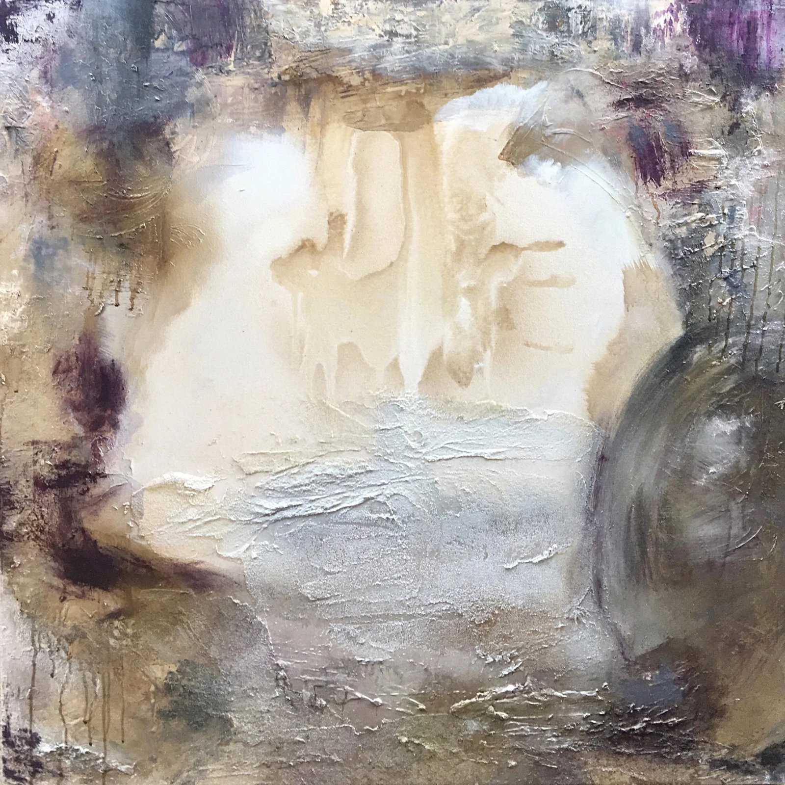 "Portal (#6 in Series)" Original Abstract Modern Purple Art Landscape Painting - 8