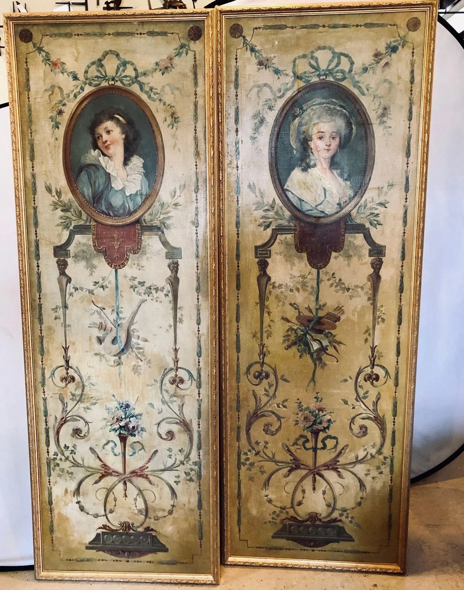 French 19th Century, Oil on Canvas, Wall Panels or Trumeau Paintings - 4
