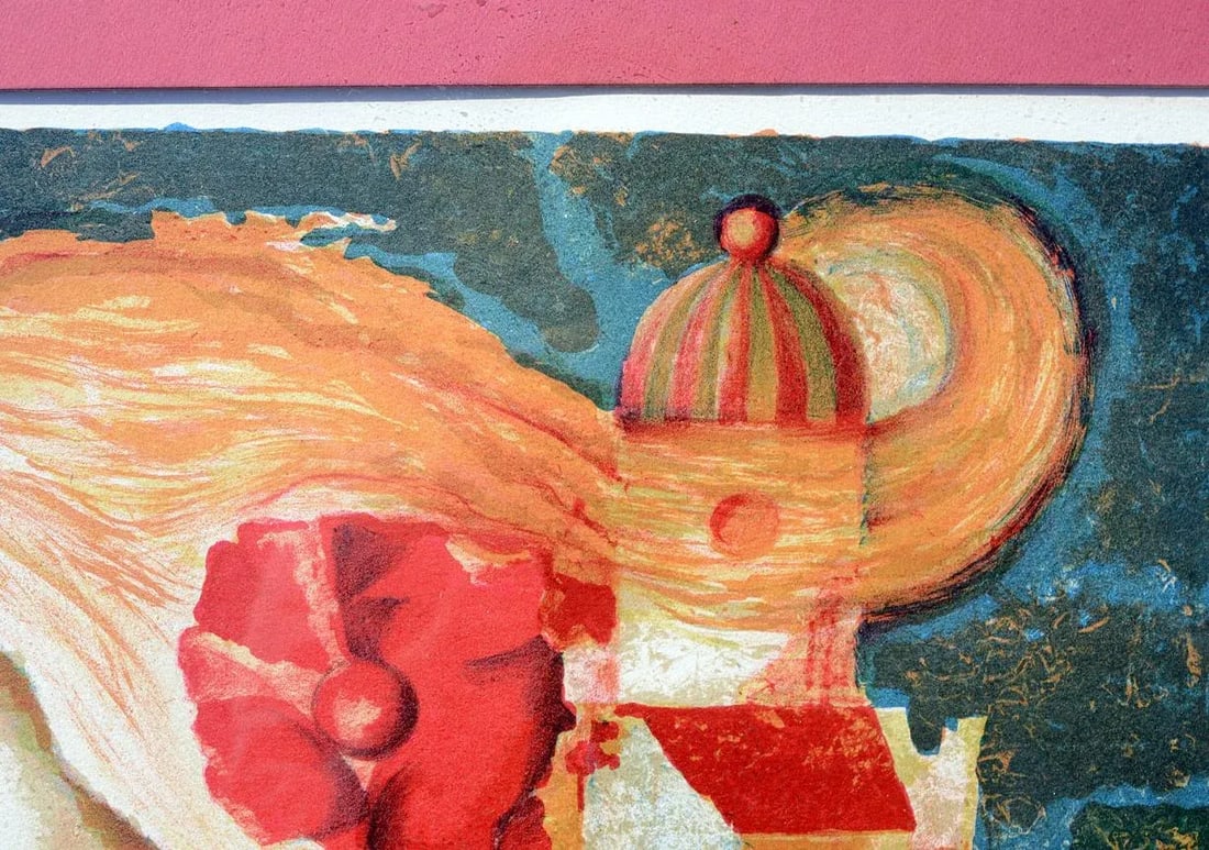 Mid-Century Pla Domenech Signed Blonde Girl Lithograph - 4