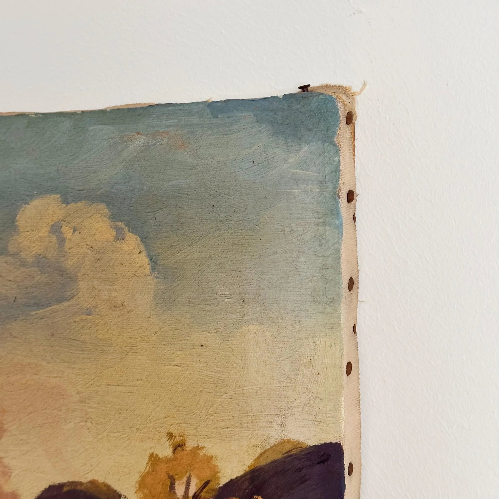 Mid-Century Oil Painting Depicting California Autumn Trees and Lake by Olive Van Bergen - 4
