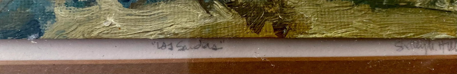 Vintage Western Oil Painting of Sandia Mountains New Mexico by Shelley Hull - 4