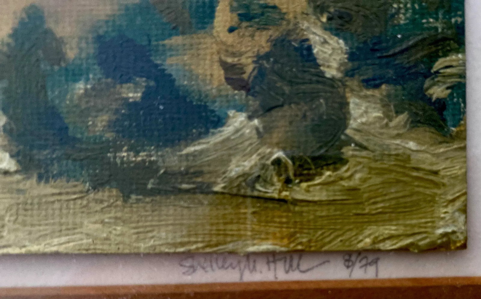 Vintage Western Oil Painting of Sandia Mountains New Mexico by Shelley Hull - 5