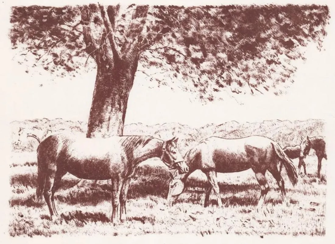 1980s Equestrian Lithograph - 3