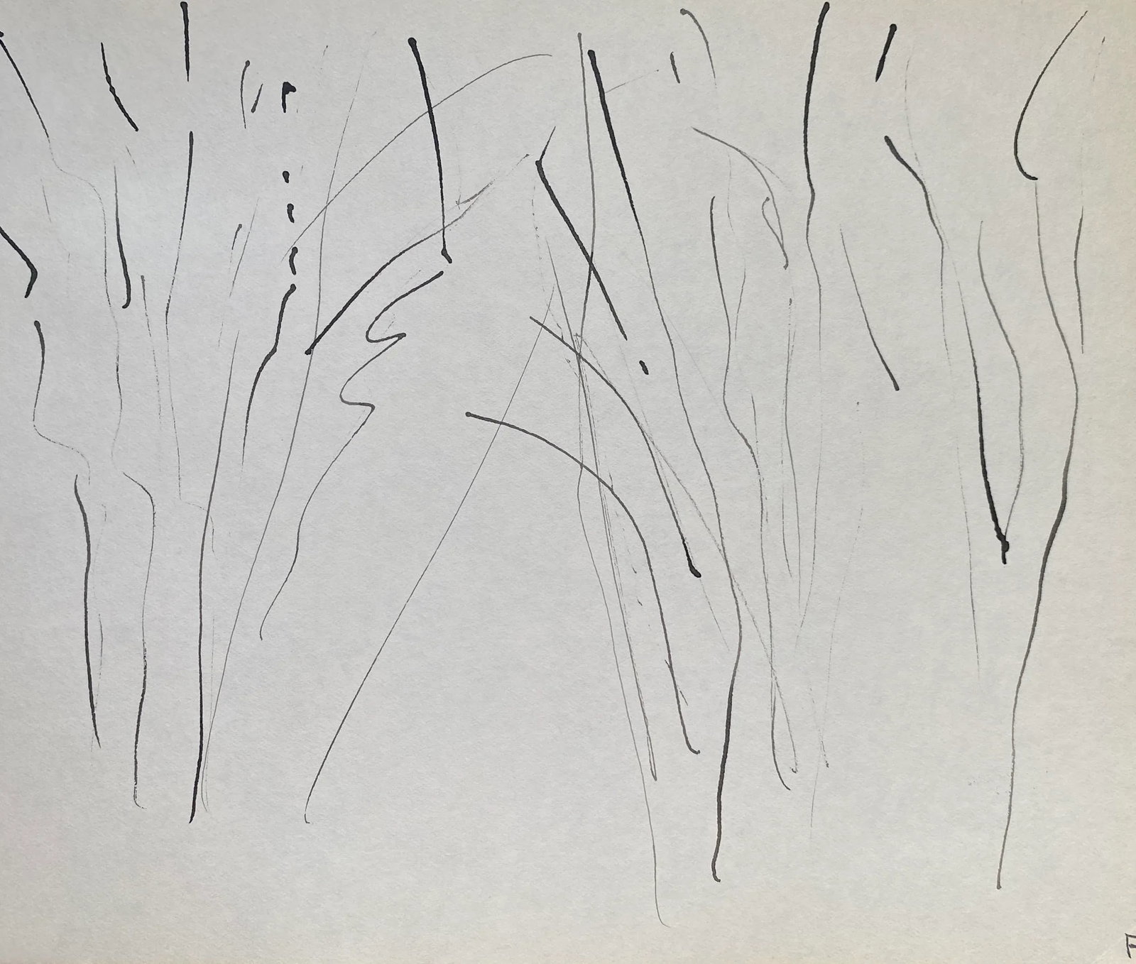 1960s Frank Wallace Minimalist Landscape Drawing - 3