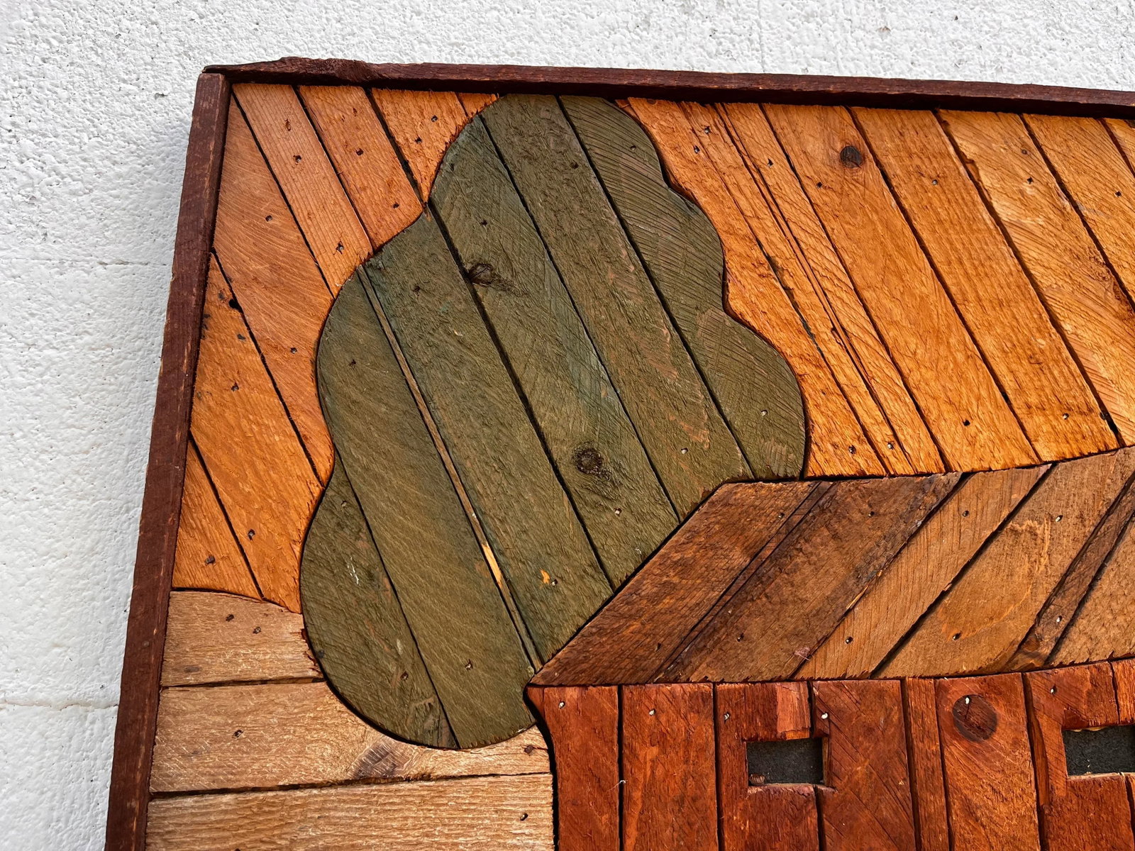Vintage Original Theodore DeGroot Lath Folk Wall Art Signed by the Artist - 9