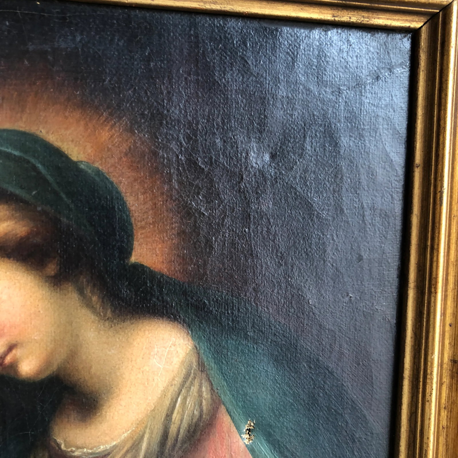 18th Century "Madonna of the Veil" Grand Tour Italian Figurative Oil Painting, Framed - 11