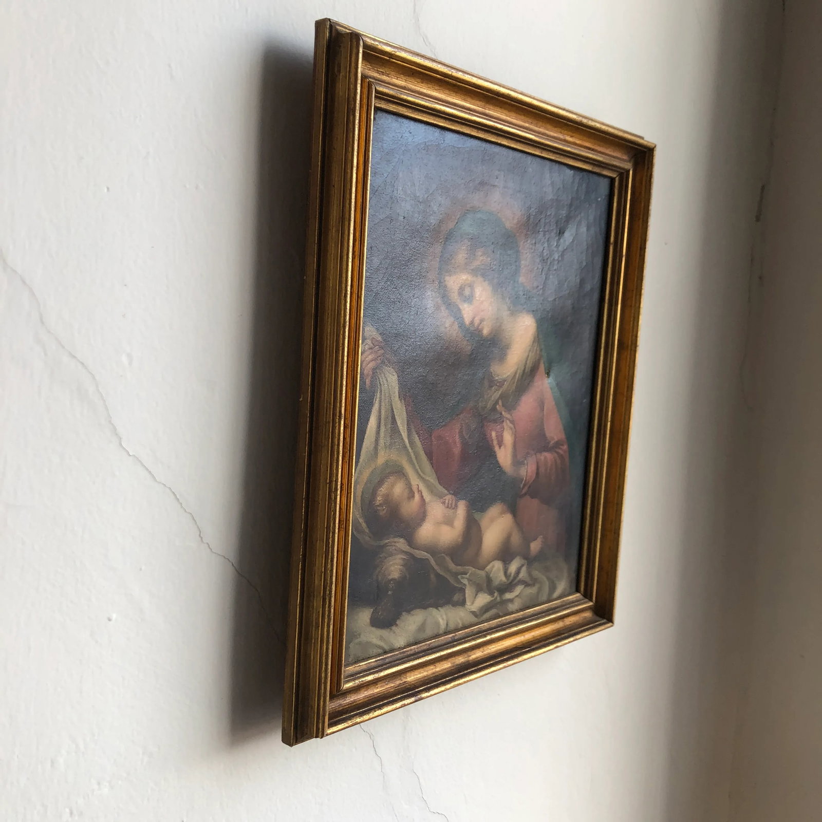 18th Century "Madonna of the Veil" Grand Tour Italian Figurative Oil Painting, Framed - 3