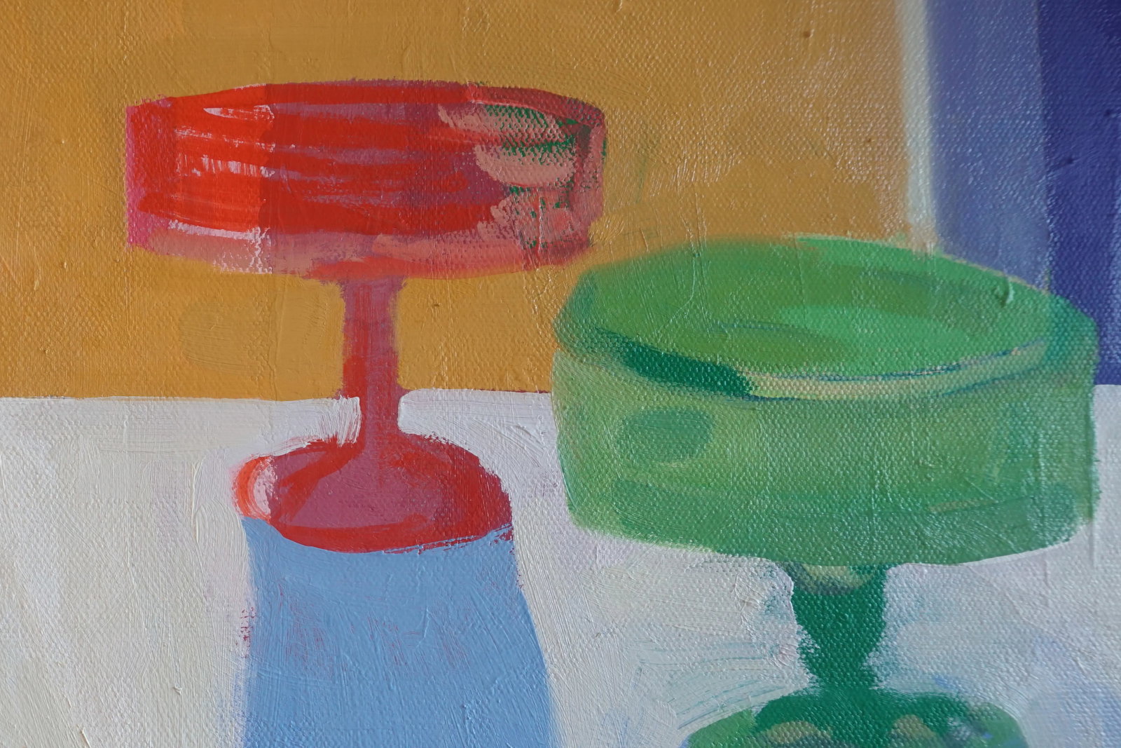 Interior With Red and Green Compotes Original Painting - 3