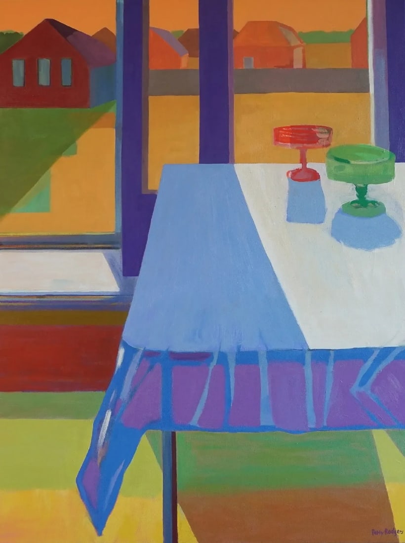 Interior With Red and Green Compotes Original Painting - 7