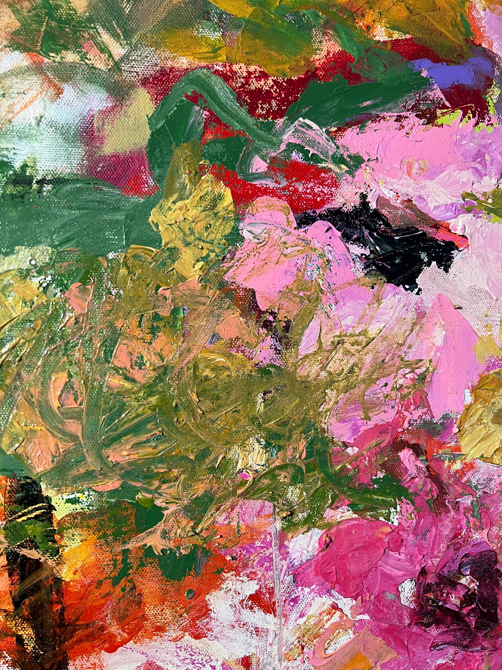 "Flora Dora, Take a Walk Through the Most Beautiful Garden" Original Abstract Landscape Painting by - 2