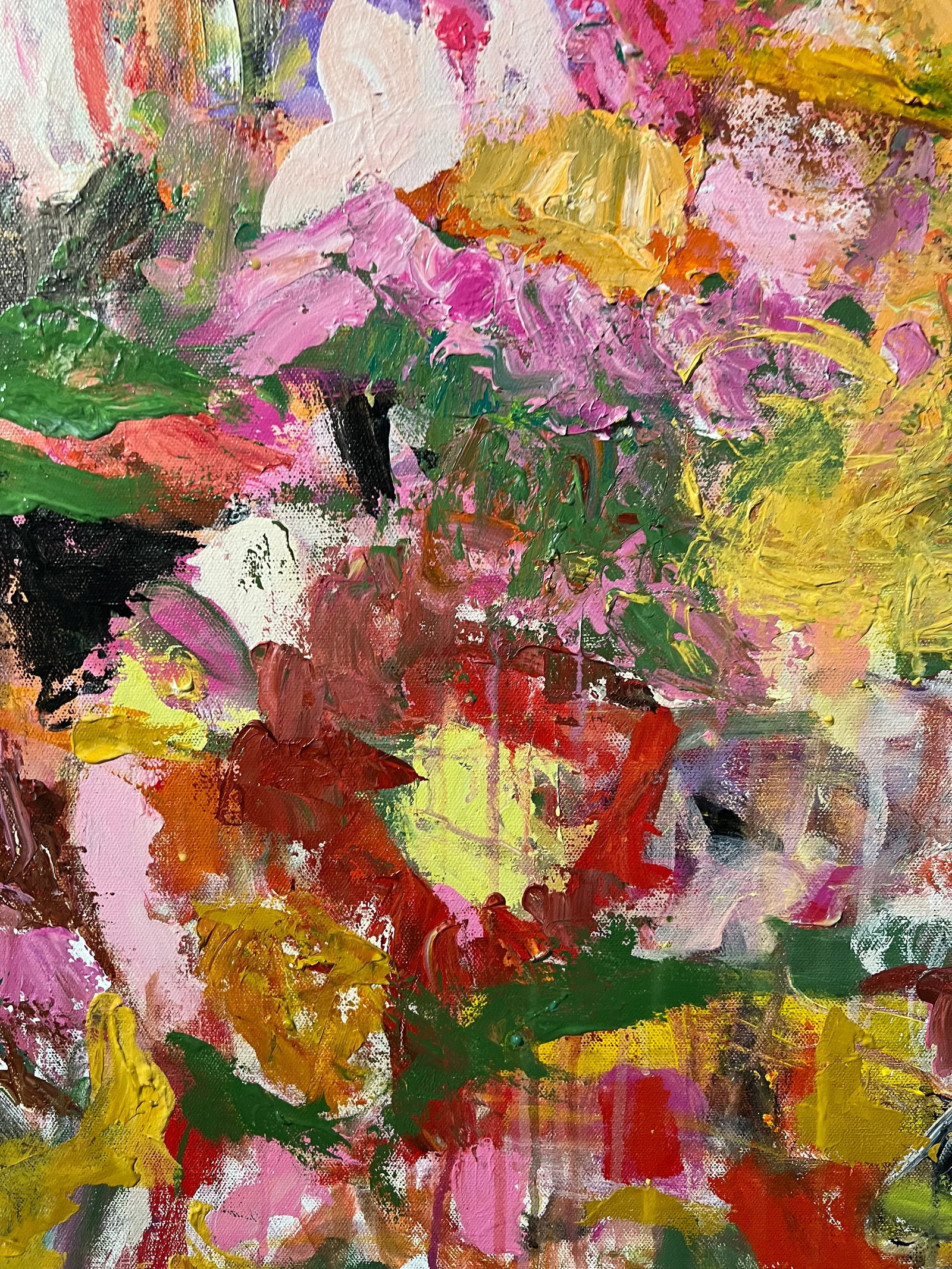 "Flora Dora, Take a Walk Through the Most Beautiful Garden" Original Abstract Landscape Painting by - 3