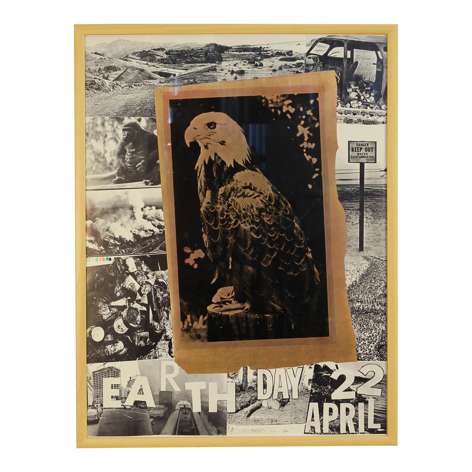 1970 Robert Rauschenberg Original Earth Day Poster, Framed (1 of 3)
